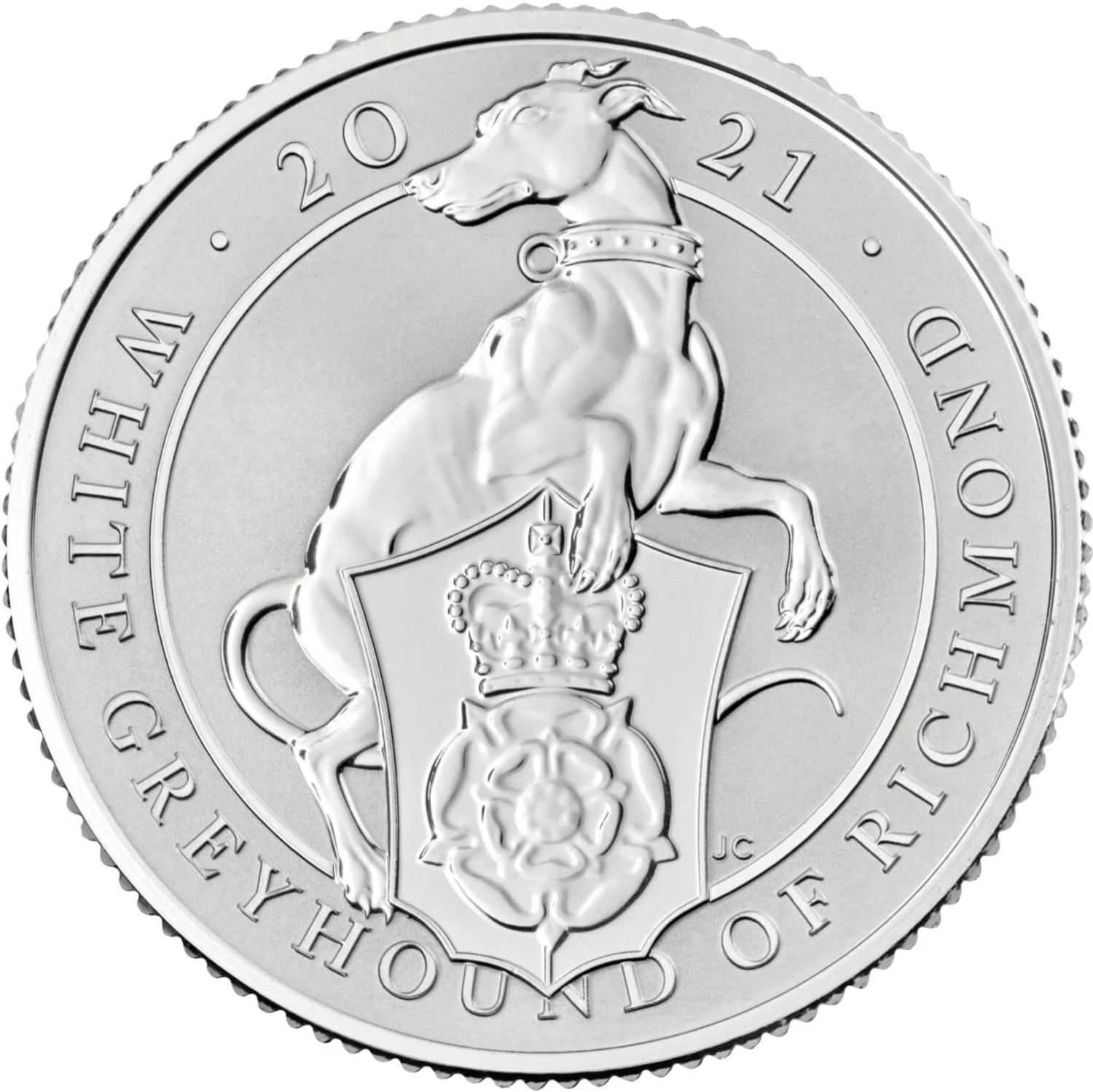 50 Pence - Elizabeth II White Greyhound of Richmond; Silver Proof reverse