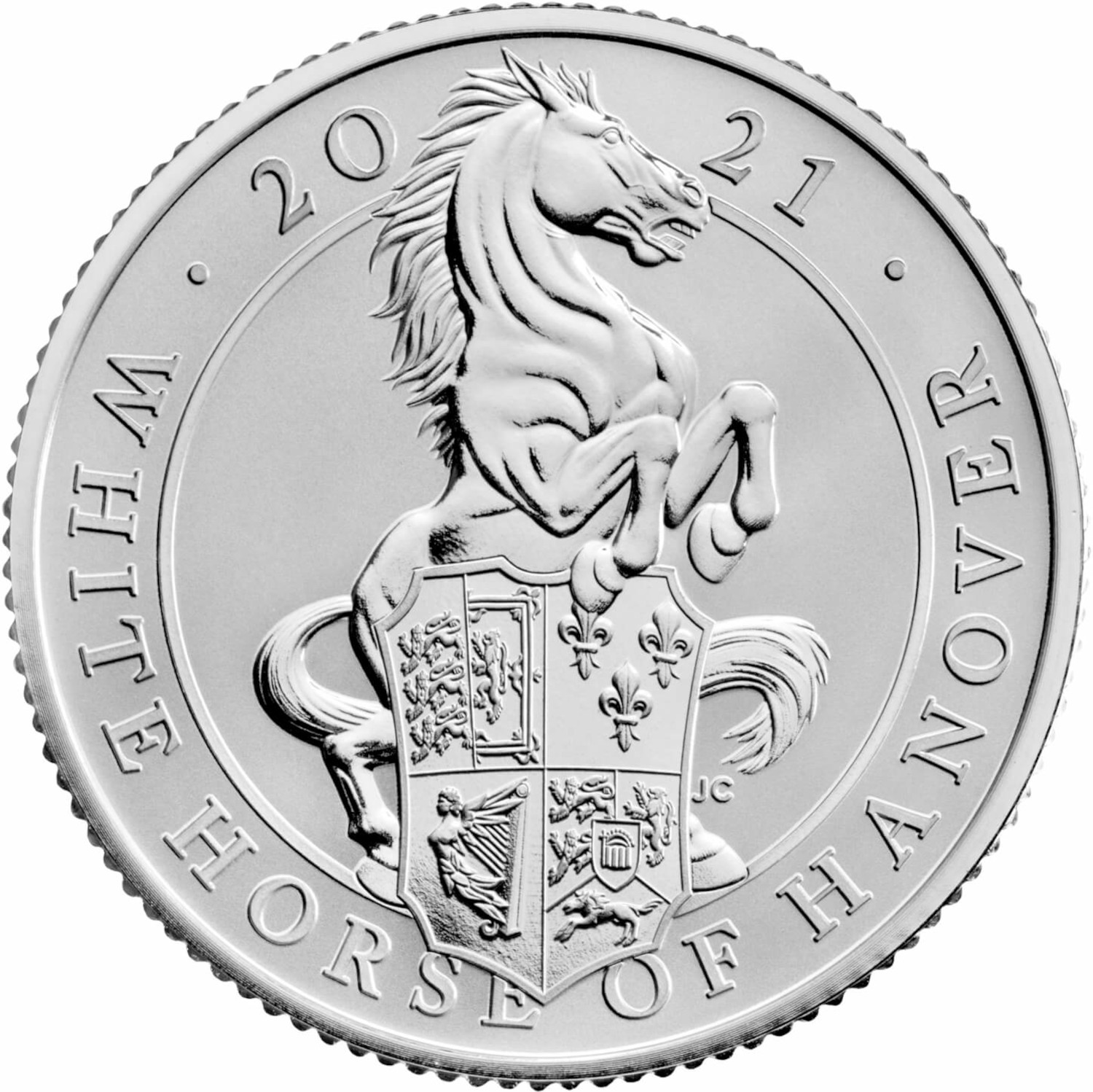 50 Pence - Elizabeth II White Horse of Hanover; Silver Proof reverse