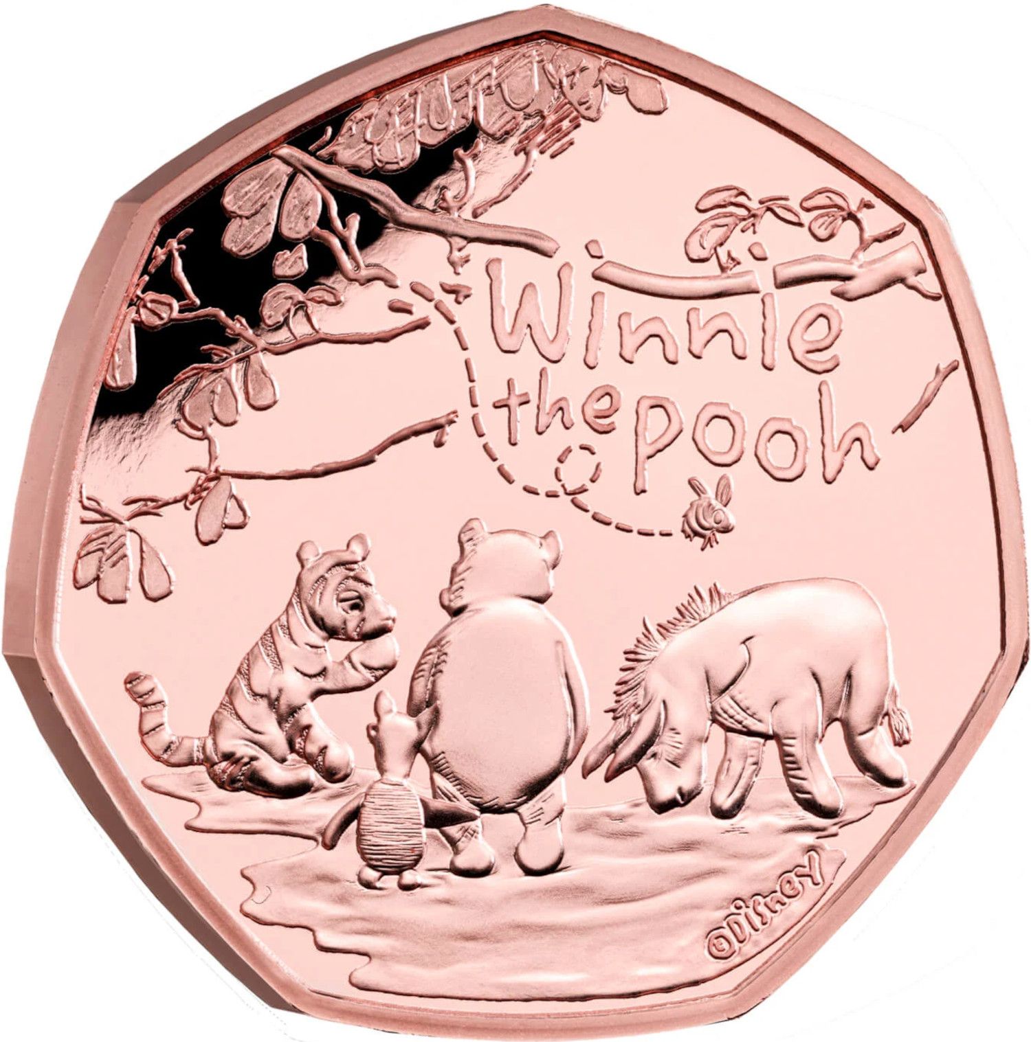 50 Pence - Elizabeth II Winnie The Pooh and Friends; Gold Proof reverse