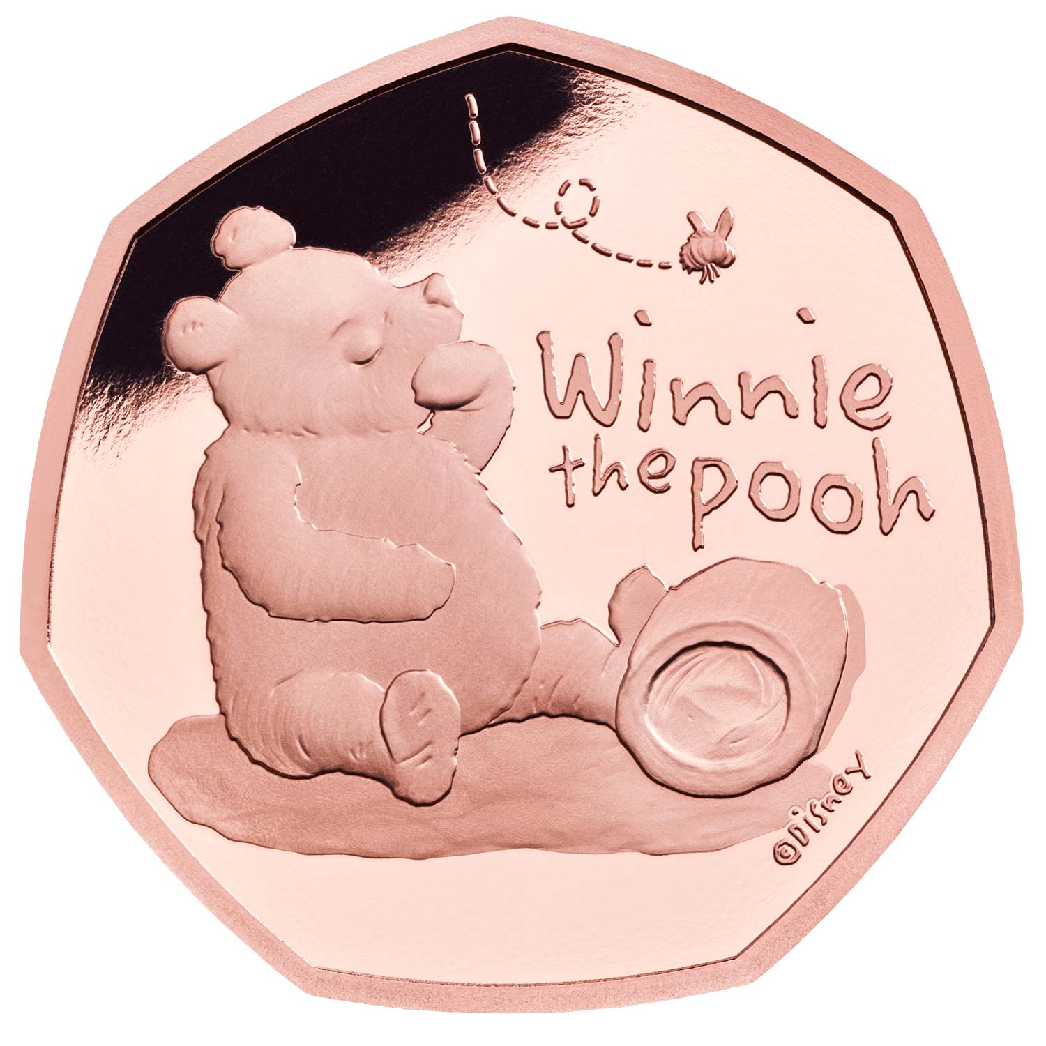 50 Pence - Elizabeth II Winnie The Pooh; Gold Proof reverse