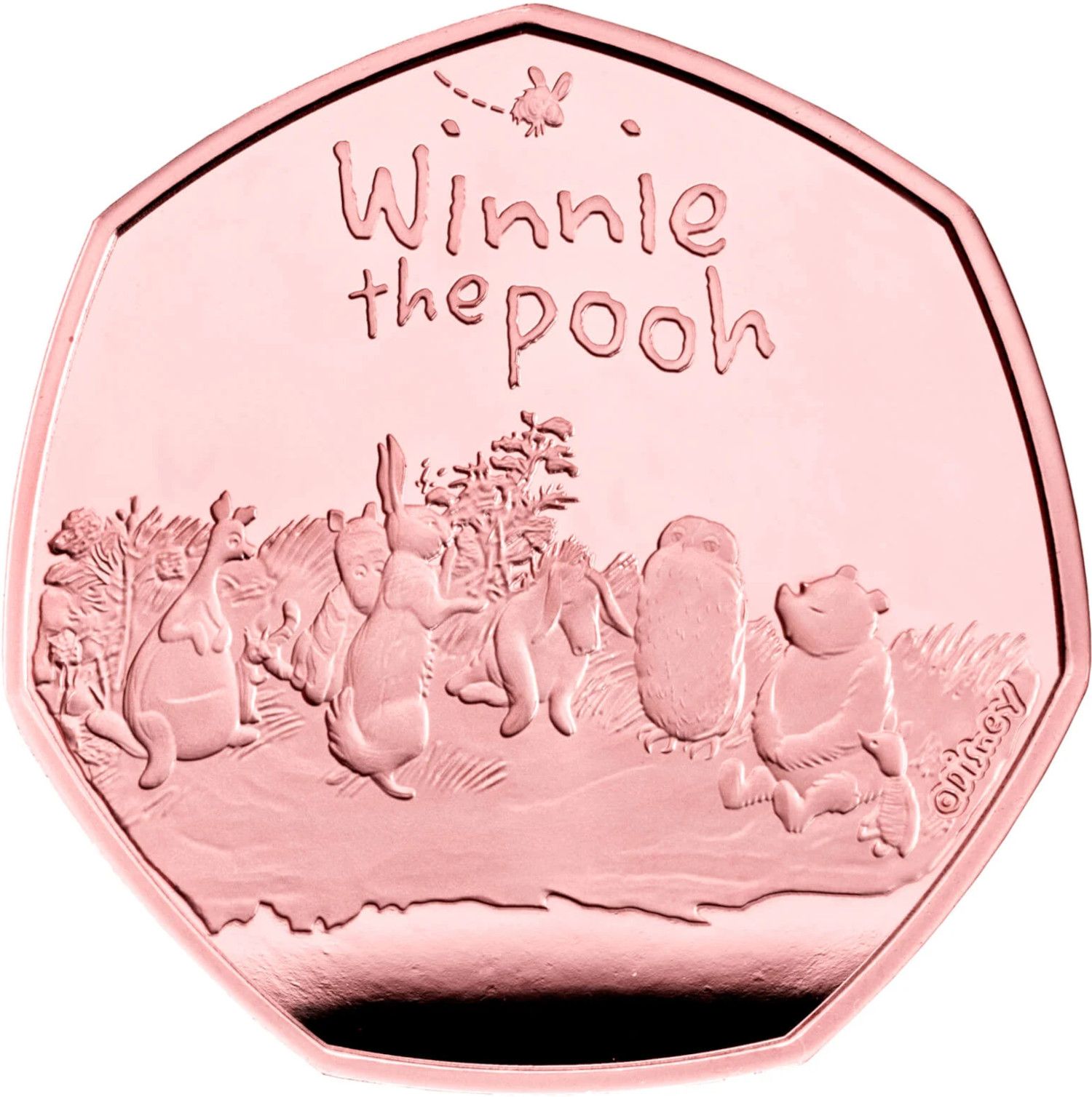 50 Pence - Elizabeth II Winnie The Pooh; Gold Proof reverse