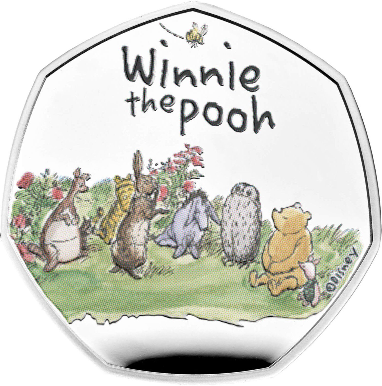 50 Pence - Elizabeth II Winnie The Pooh; Silver Proof reverse