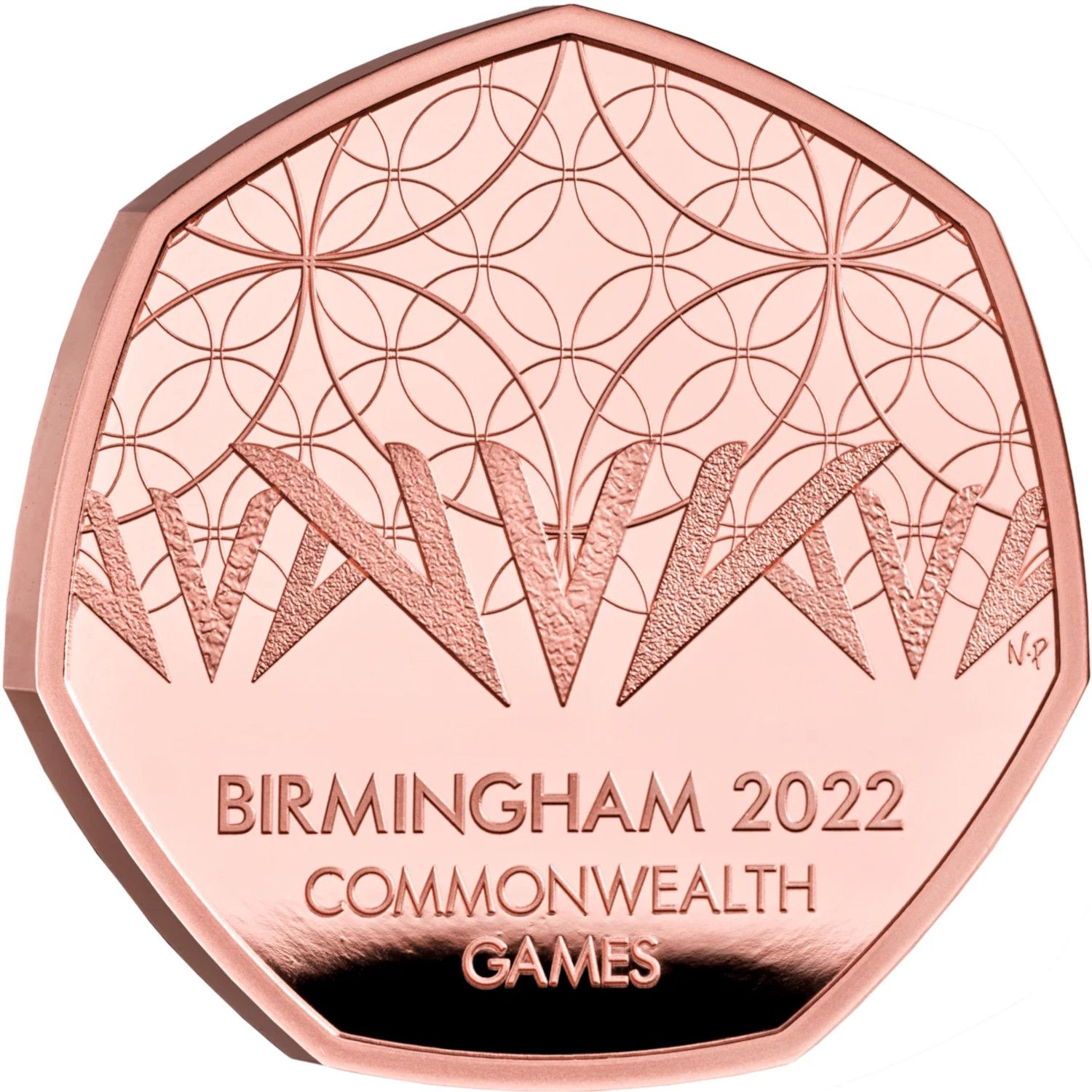 50 Pence - Elizabeth II XXII Commonwealth Games; Gold Proof reverse