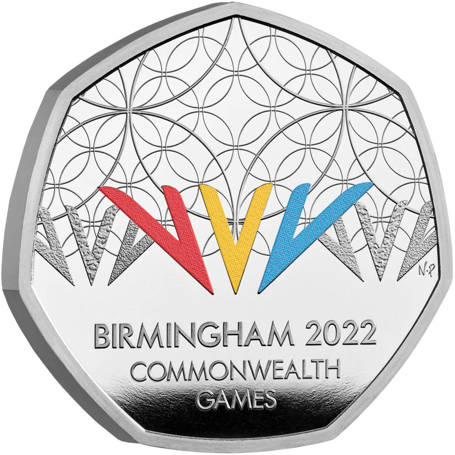 50 Pence - Elizabeth II XXII Commonwealth Games; Silver Proof reverse