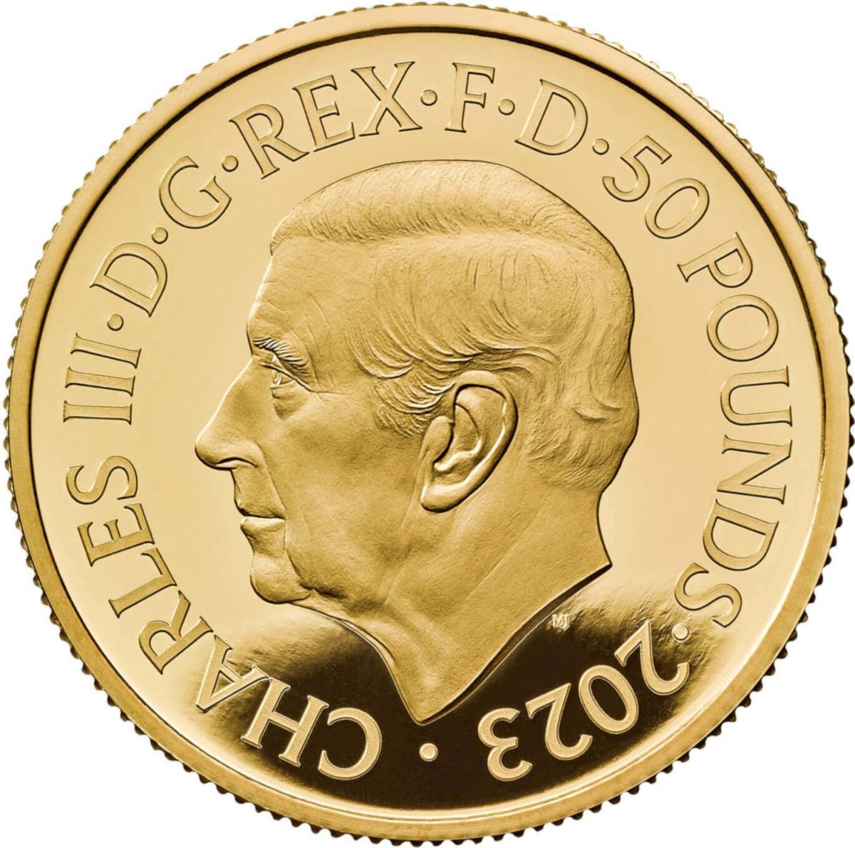 50 Pounds - Charles III 1/2 oz Fine Gold obverse