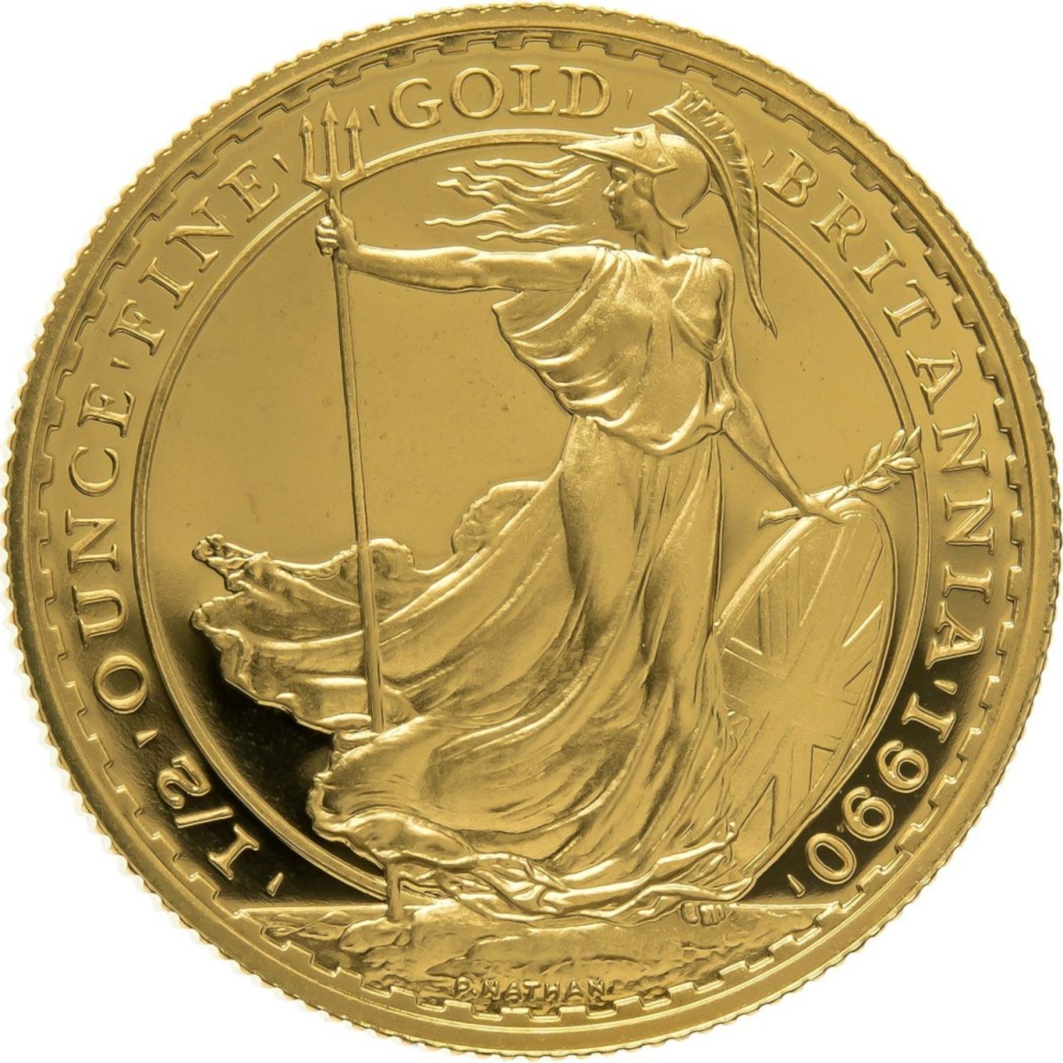 50 Pounds - Elizabeth II 3rd portrait; 1/2 oz Fine Gold