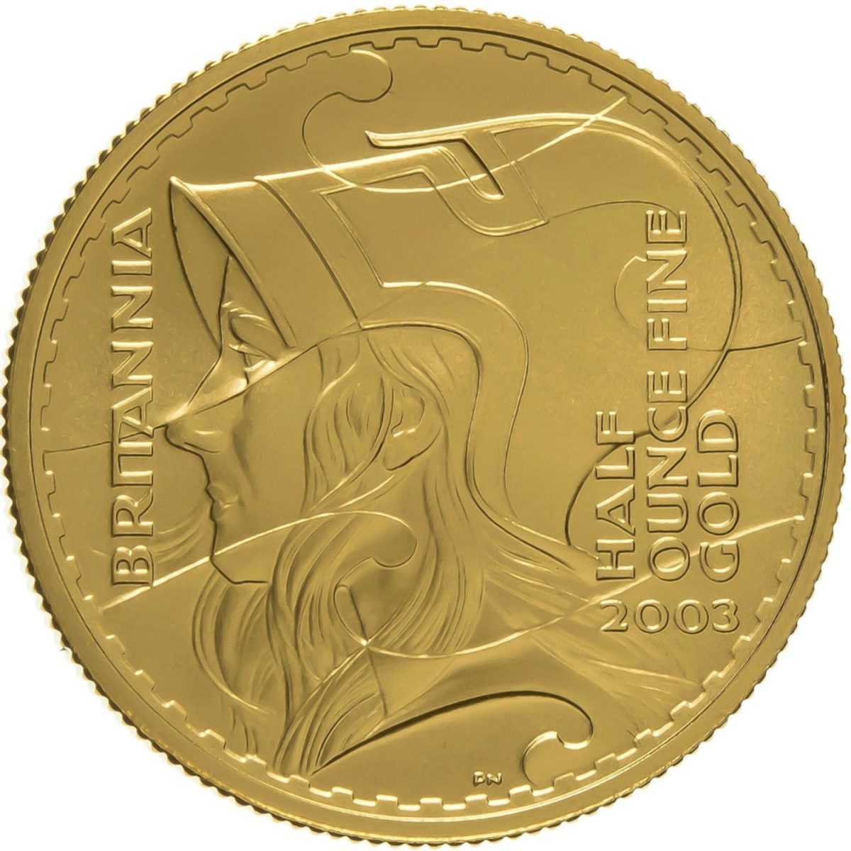 50 Pounds - Elizabeth II 4th portrait; 1/2 oz Fine Gold