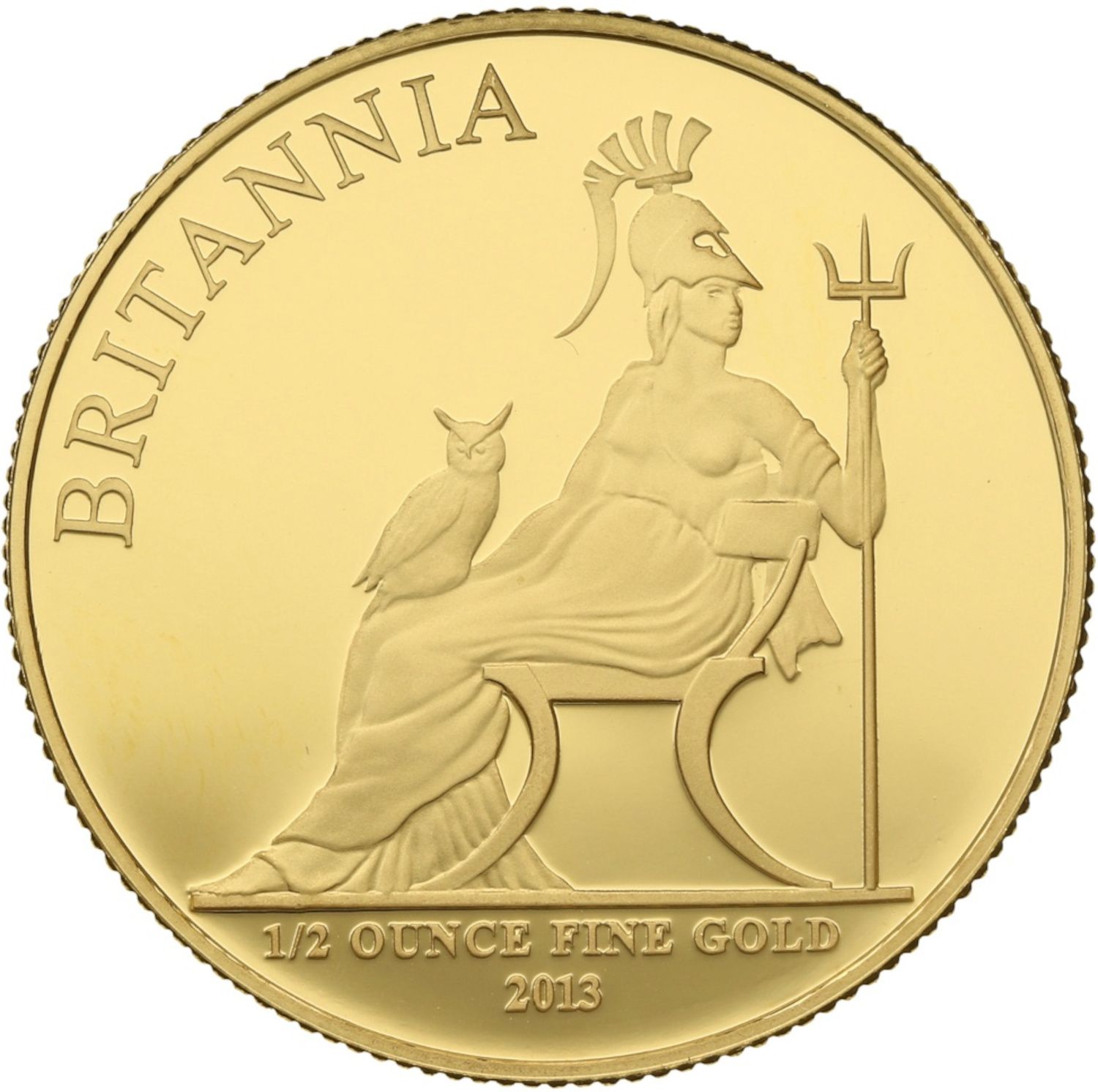 50 Pounds - Elizabeth II 4th portrait; 1/2 oz Fine Gold