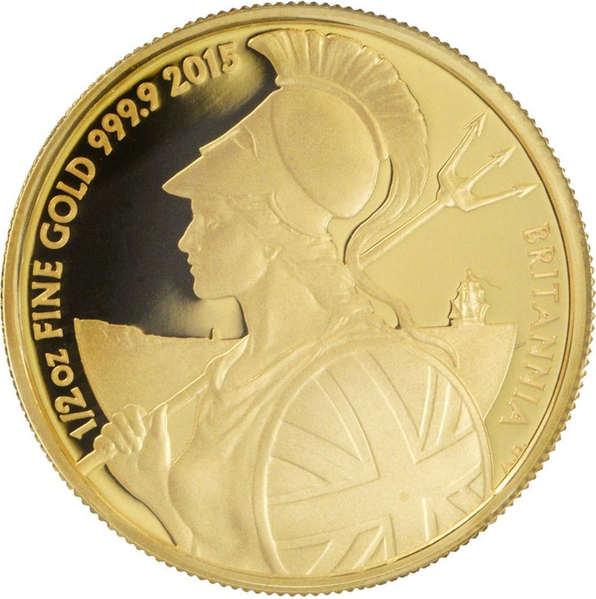 50 Pounds - Elizabeth II 5th portrait; 1/2 oz Fine Gold