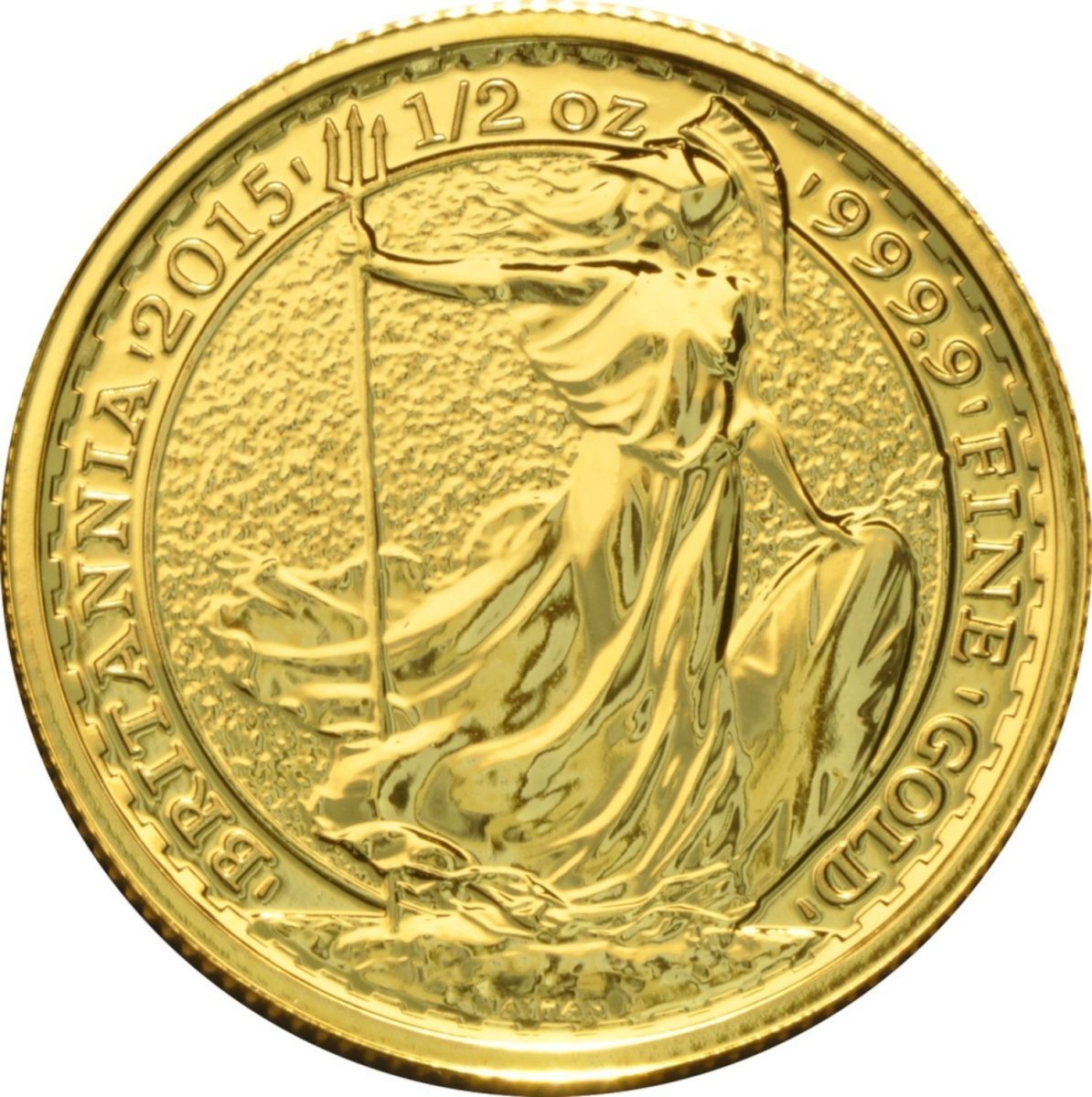 50 Pounds - Elizabeth II 5th portrait; 1/2 oz Fine Gold