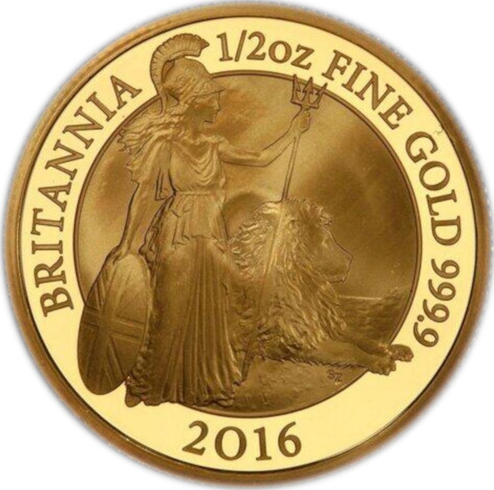 50 Pounds - Elizabeth II 5th portrait; 1/2 oz Fine Gold