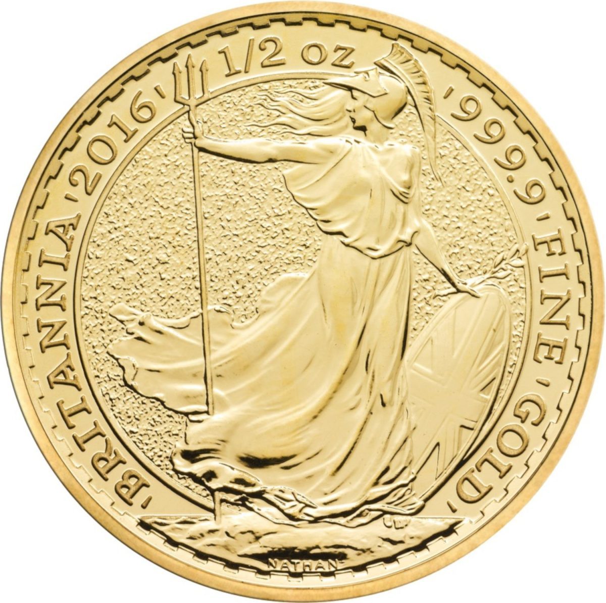 50 Pounds - Elizabeth II 5th portrait; 1/2 oz Fine Gold