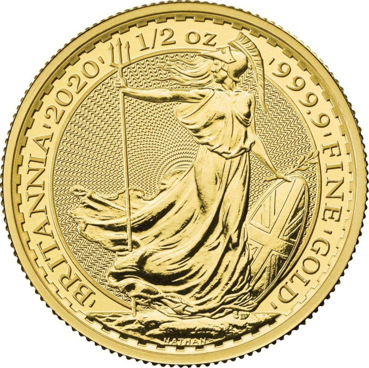 50 Pounds - Elizabeth II 5th portrait; 1/2 oz Fine Gold
