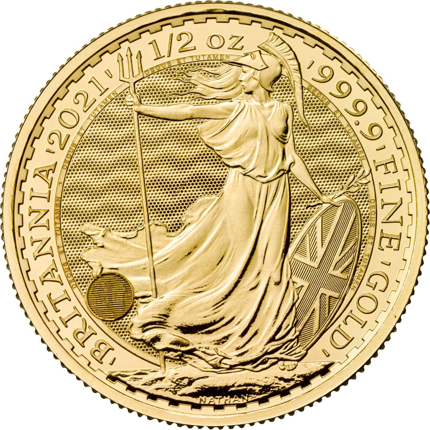 50 Pounds - Elizabeth II 5th portrait; 1/2 oz Fine Gold