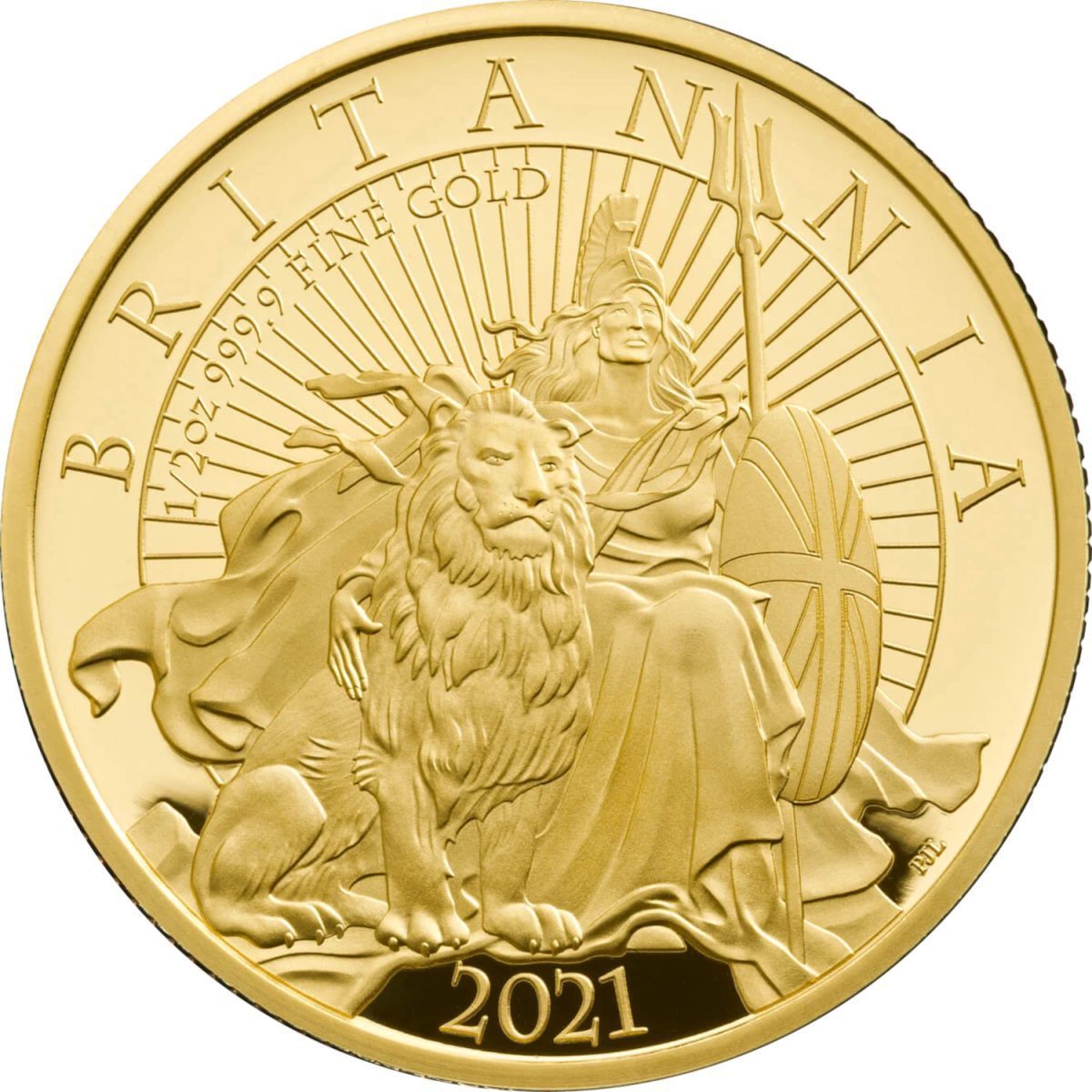 50 Pounds - Elizabeth II 5th portrait; 1/2 oz Fine Gold