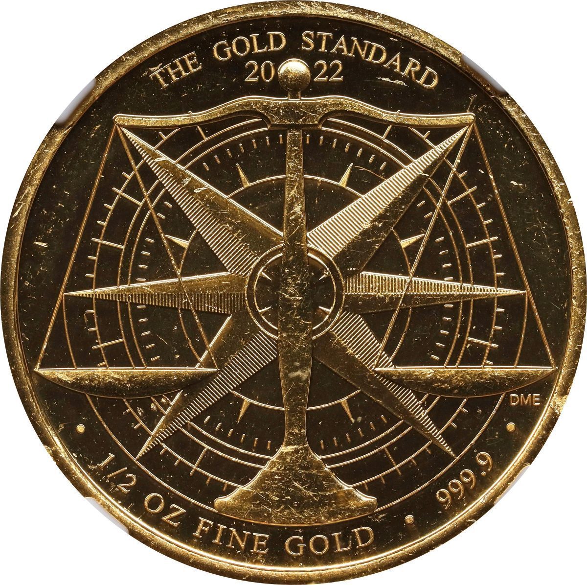 50 Pounds - Elizabeth II Gold Standard; 1/2 oz Fine Gold reverse