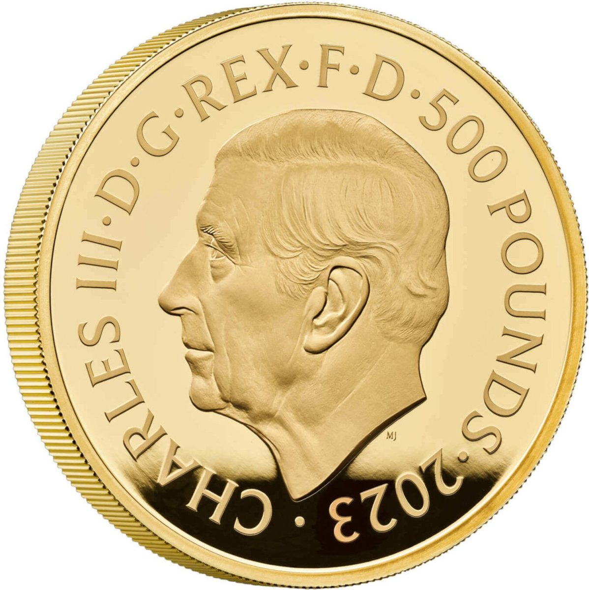 500 Pounds - Charles III Bull of Clarence; Gold Proof obverse