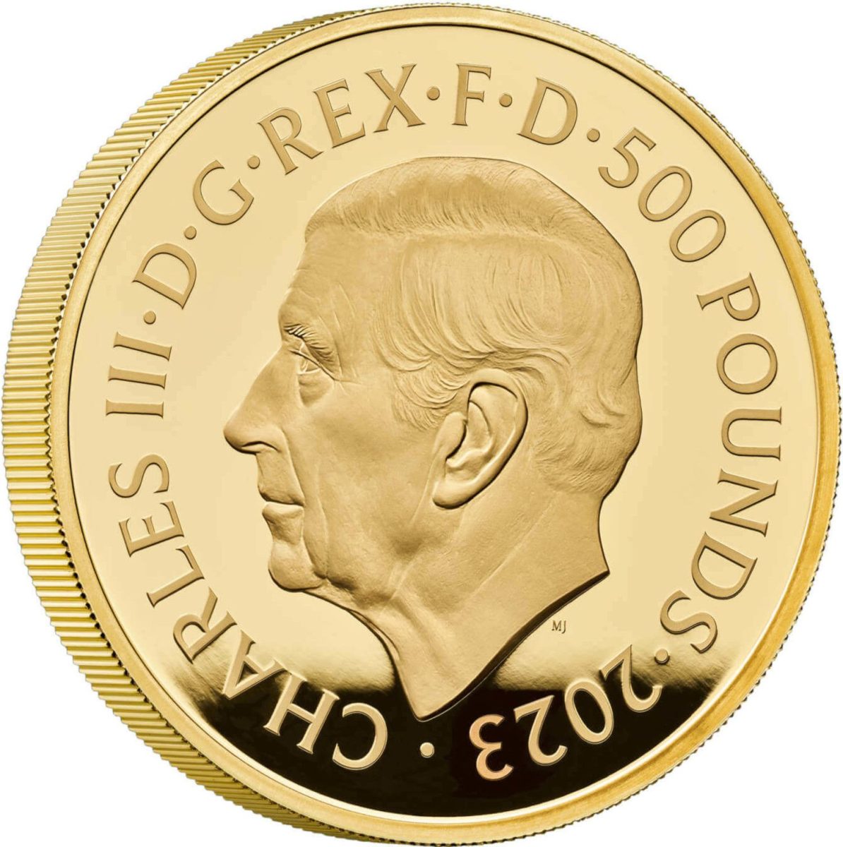 500 Pounds - Charles III Charles II; Gold Proof obverse