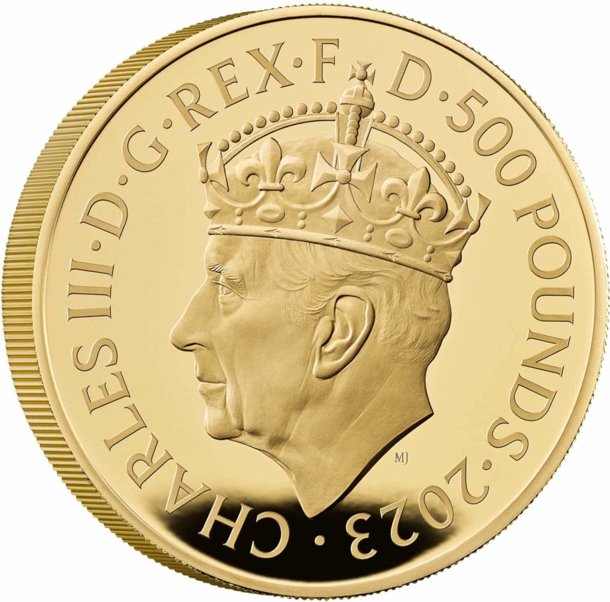 500 Pounds - Charles III Coronation; Gold Proof obverse