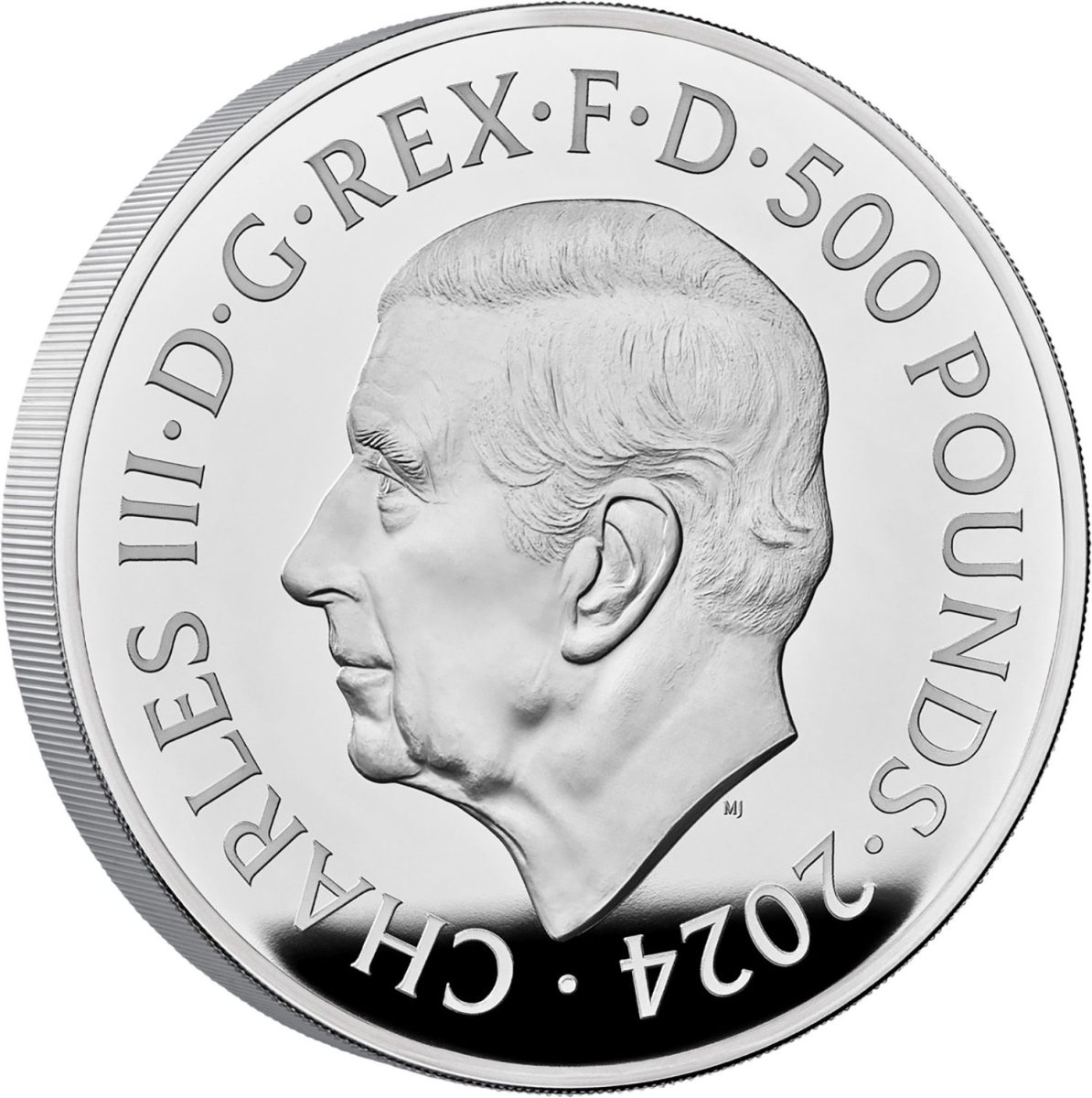 500 Pounds - Charles III D-Day 80th Anniversary; Silver Proof obverse