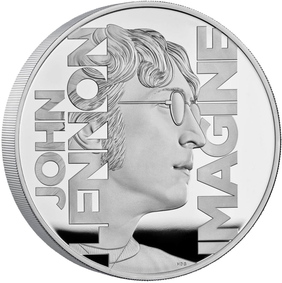 500 Pounds - Charles III John Lennon; Silver Proof