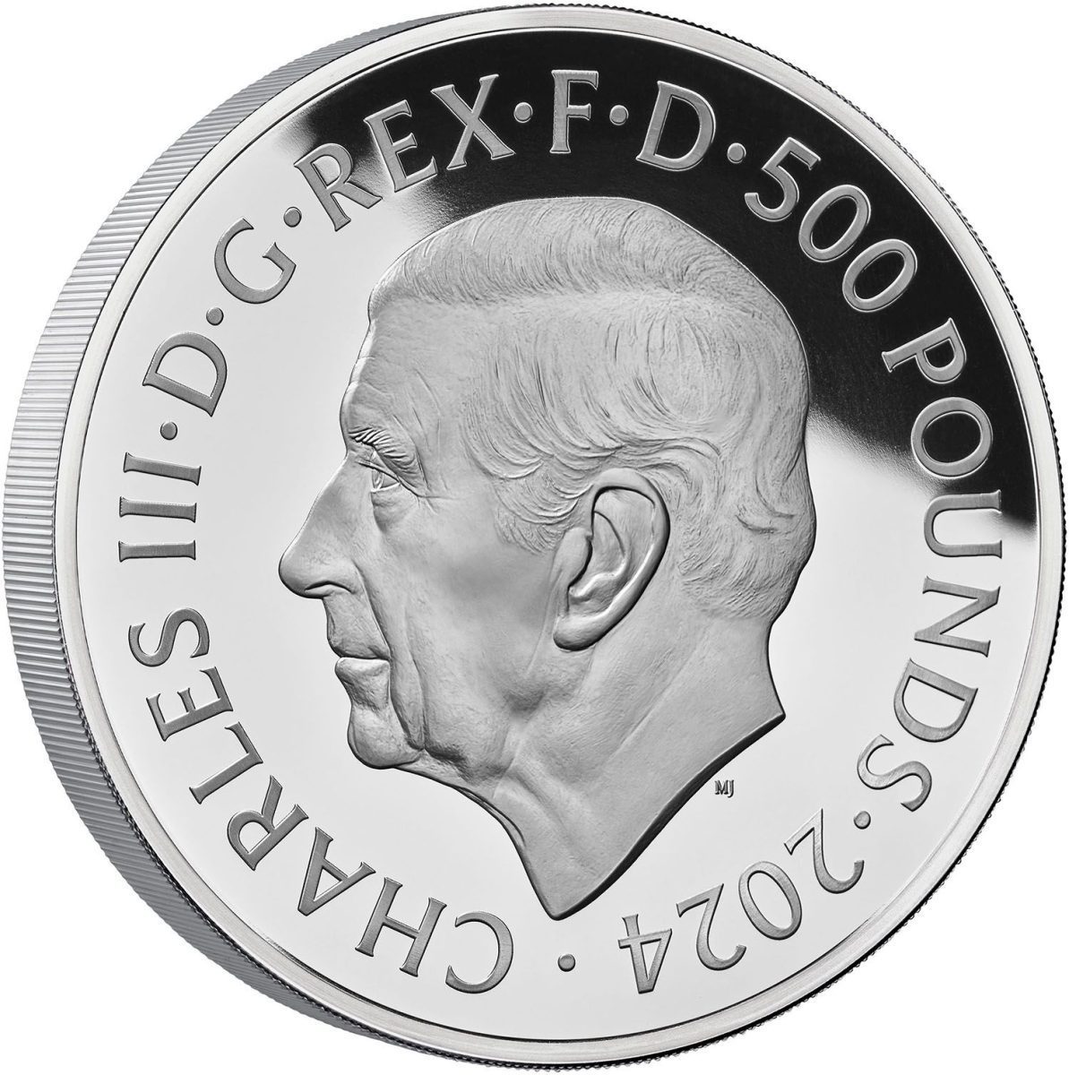 500 Pounds - Charles III Paul McCartney; Silver Proof obverse
