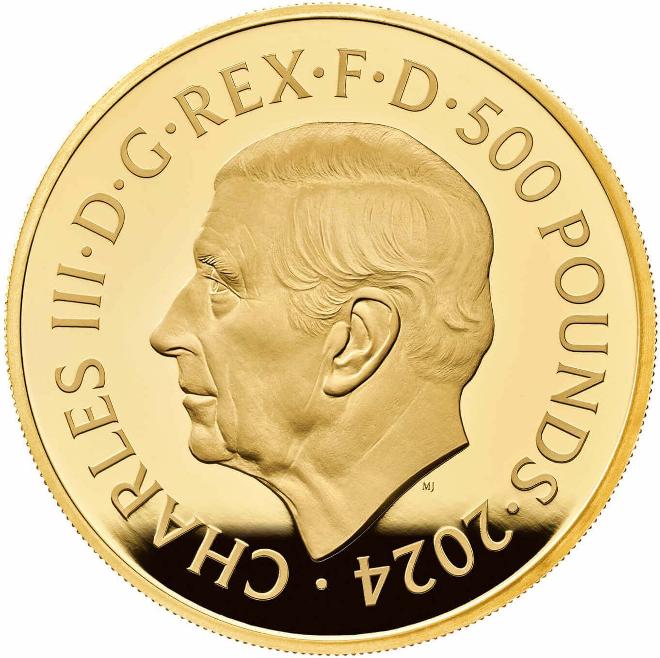 500 Pounds - Charles III Seymour Unicorn; Gold Proof obverse