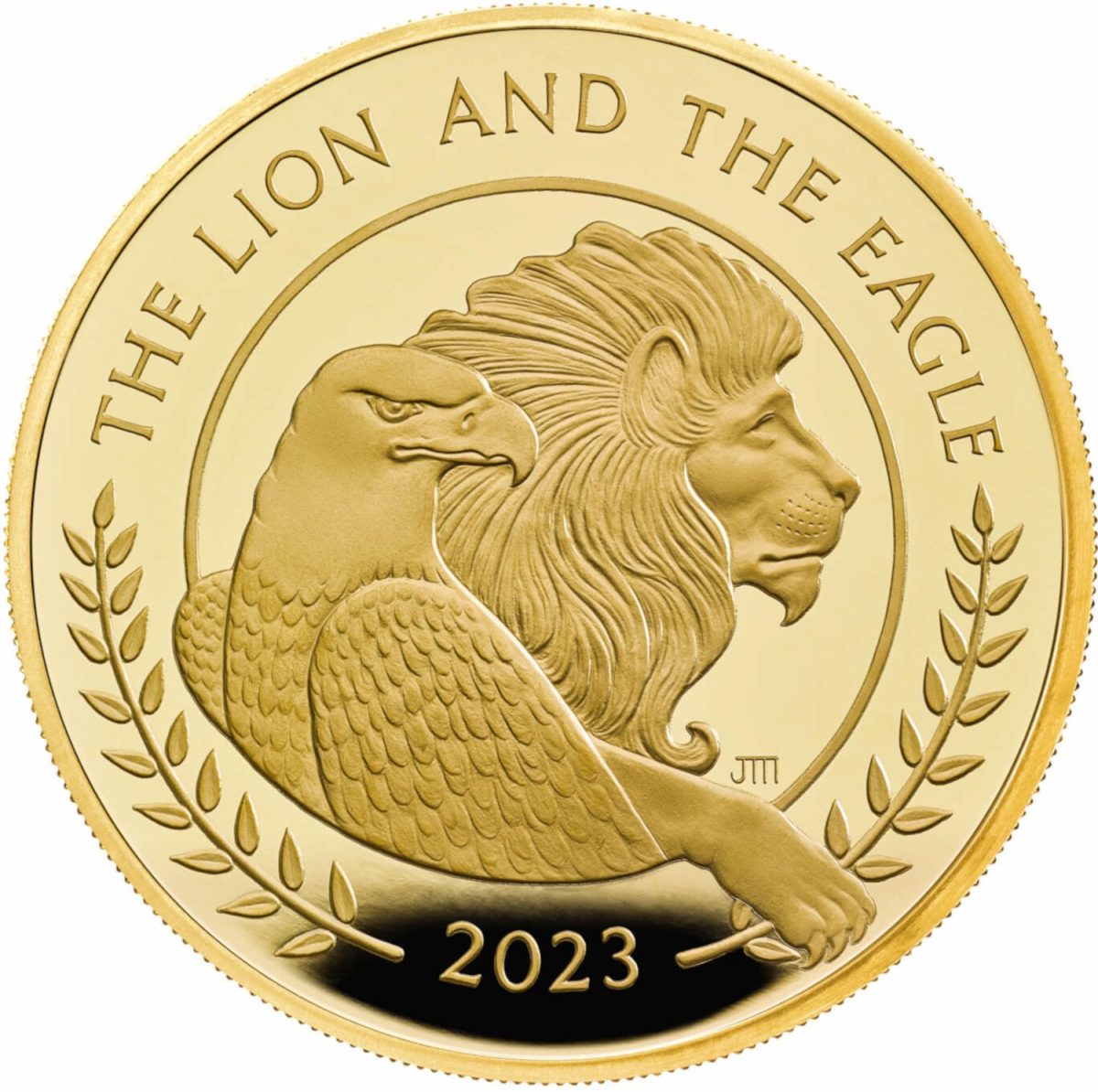 500 Pounds - Charles III The Lion and The Eagle; Gold Proof reverse