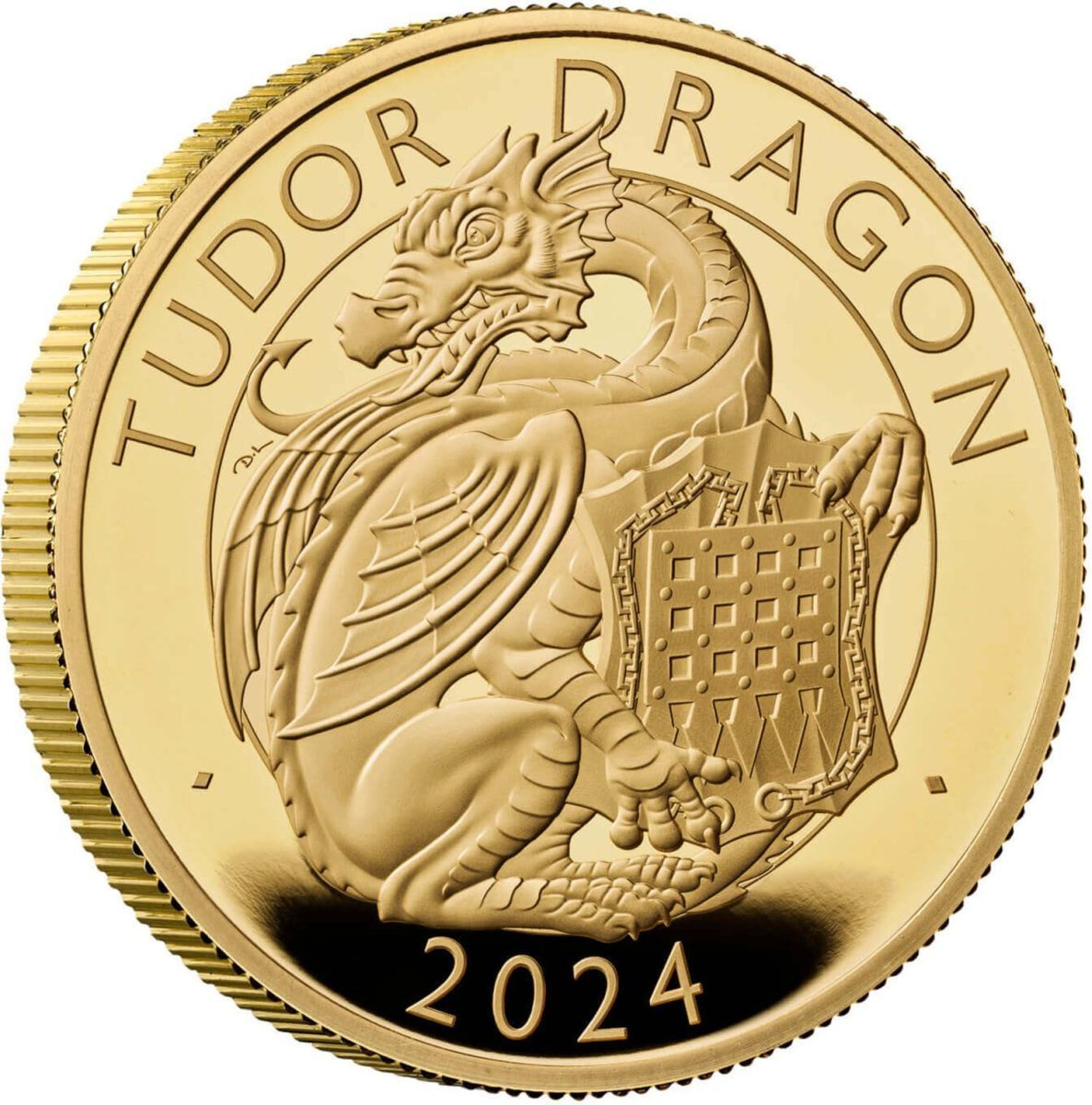 500 Pounds - Charles III Tudor Dragon; Gold Proof reverse