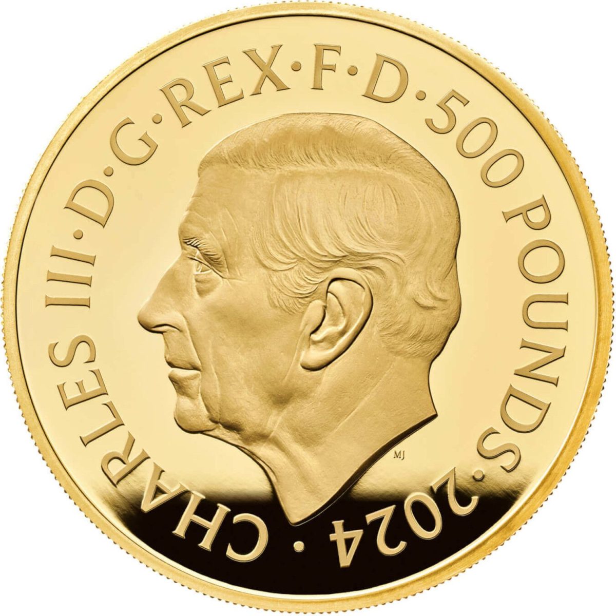 500 Pounds - Charles III Year of the Dragon; Gold Proof obverse