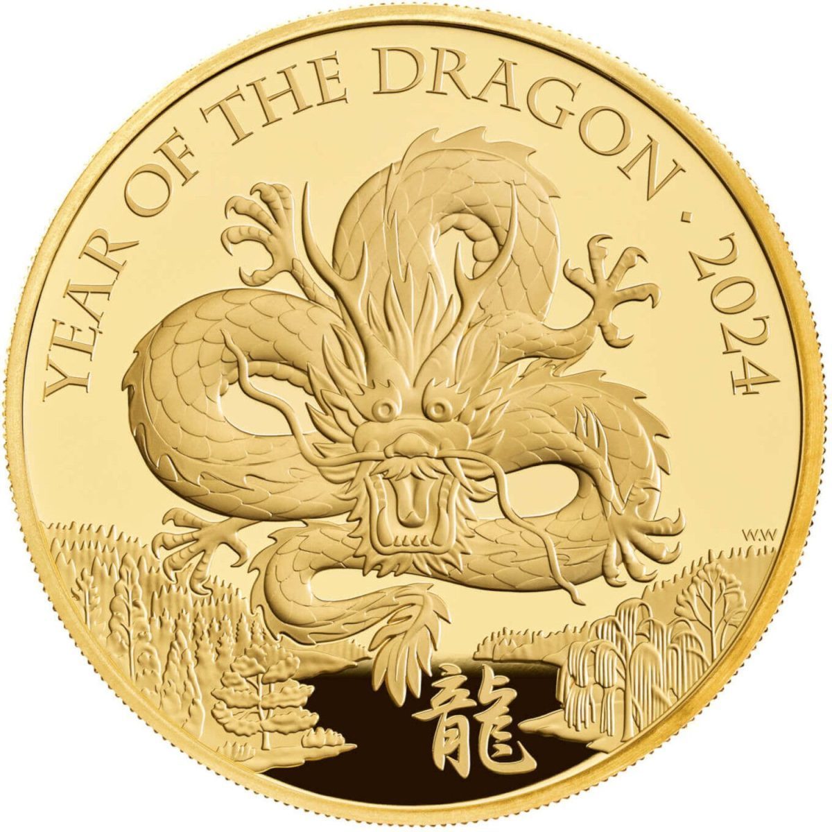 500 Pounds - Charles III Year of the Dragon; Gold Proof reverse