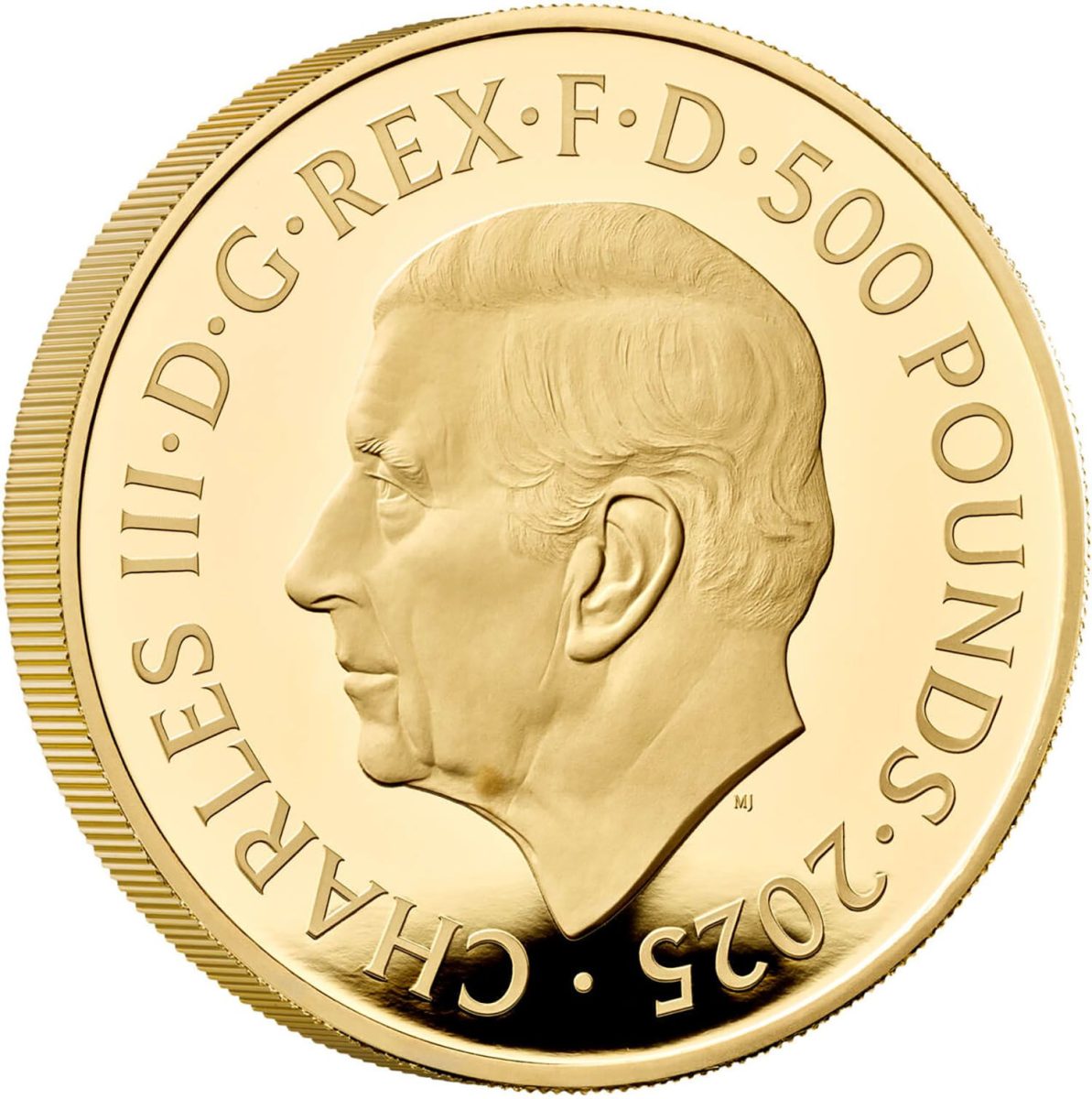 500 Pounds - Charles III Year of the Snake; Gold Proof obverse