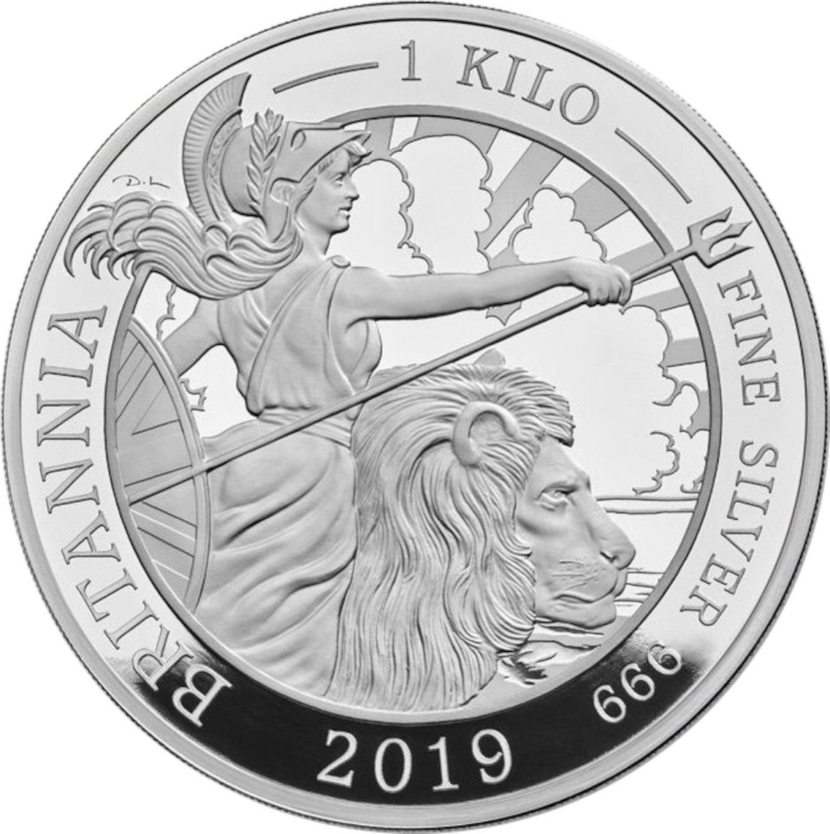 500 Pounds - Elizabeth II 5th portrait; 1 kg Fine Silver