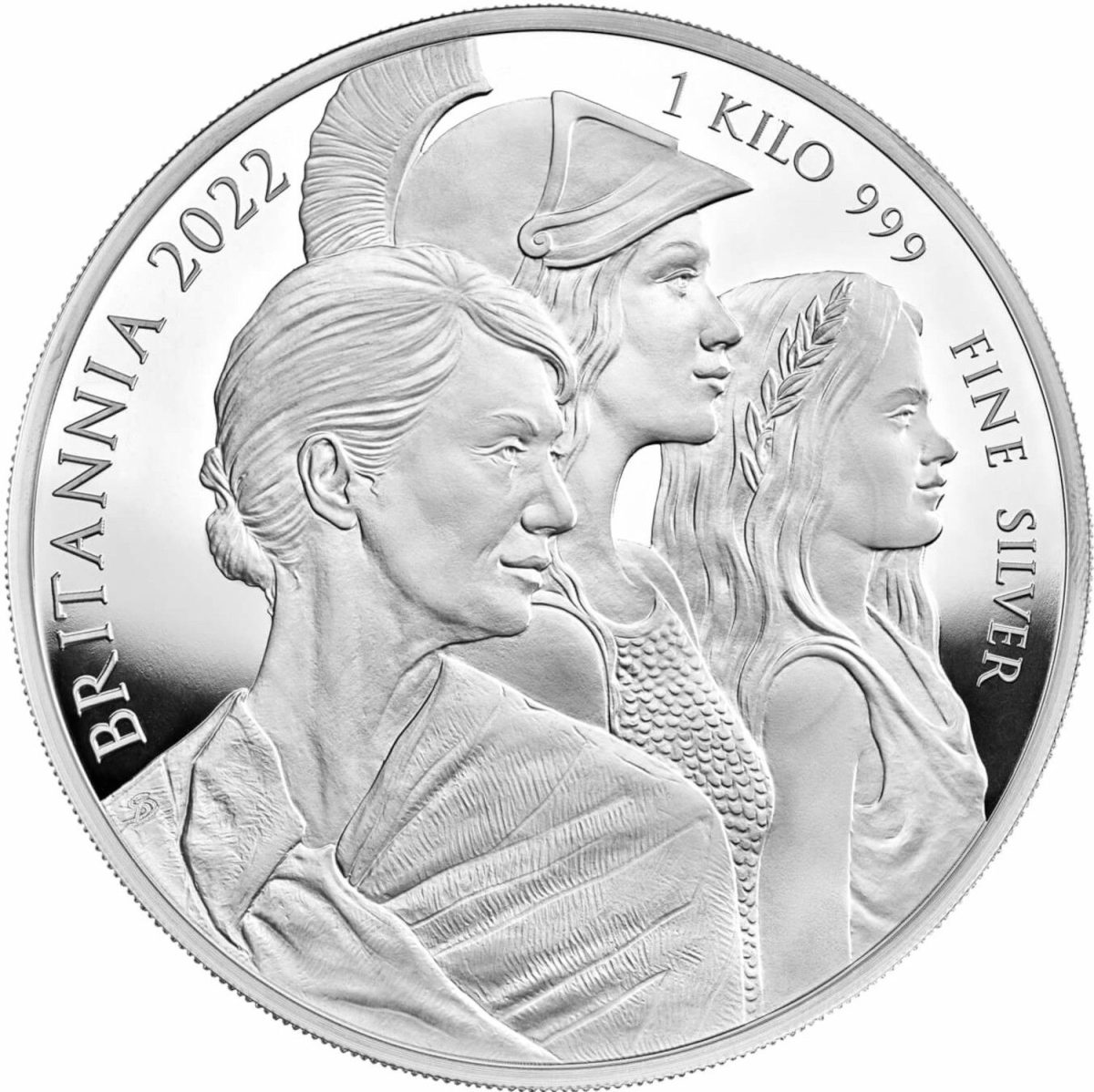 500 Pounds - Elizabeth II 5th portrait; 1kg Fine Silver
