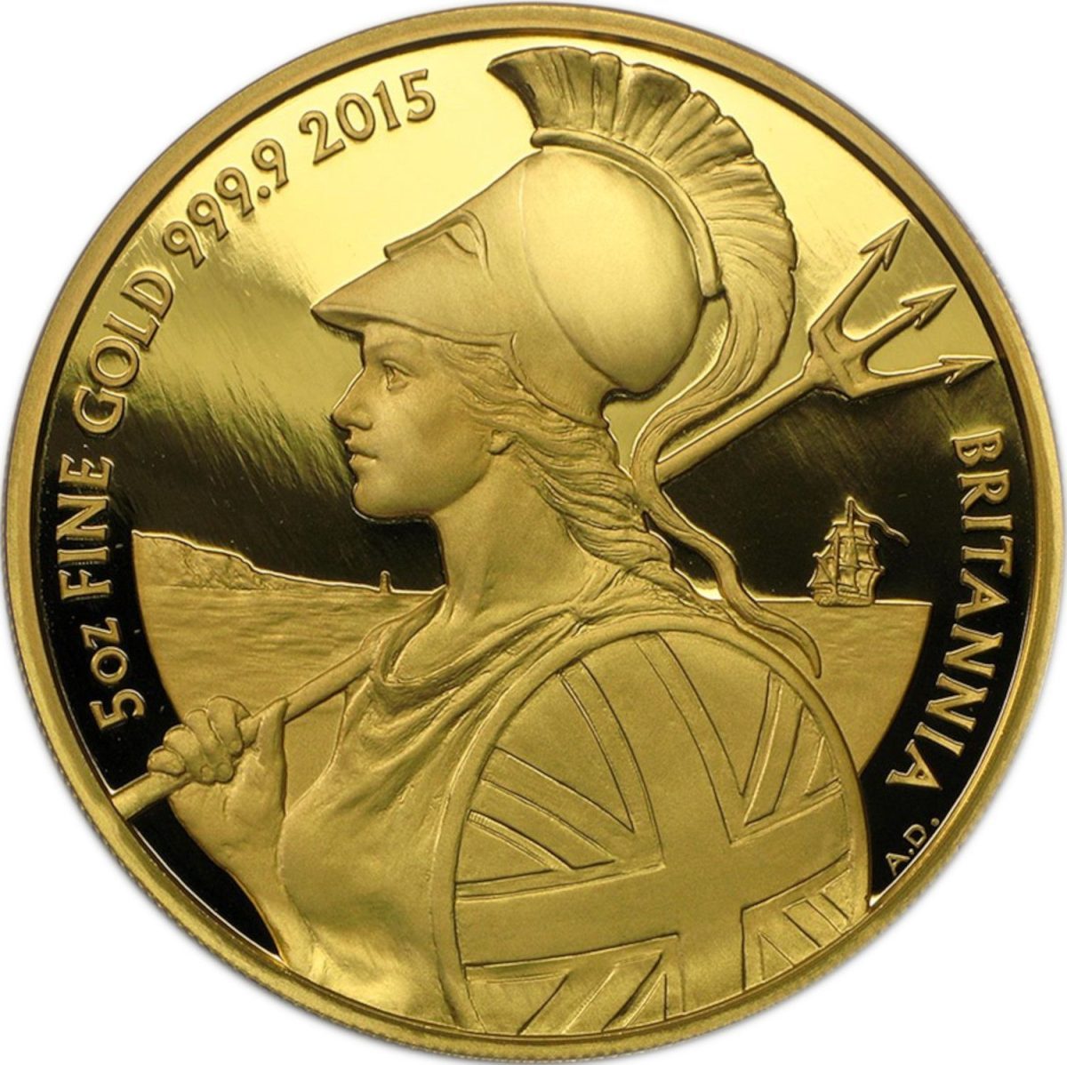 500 Pounds - Elizabeth II 5th portrait; 5 oz Fine Gold