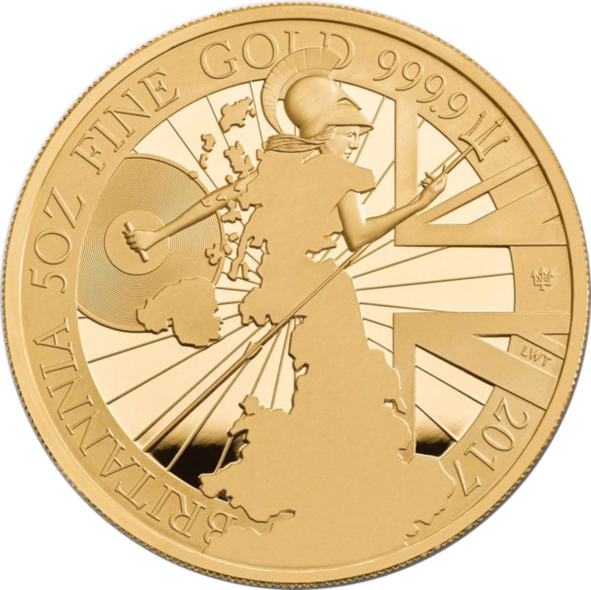 500 Pounds - Elizabeth II 5th portrait; 5 oz Fine Gold
