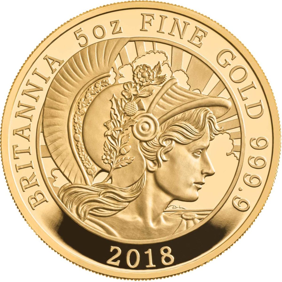 500 Pounds - Elizabeth II 5th portrait; 5 oz Fine Gold