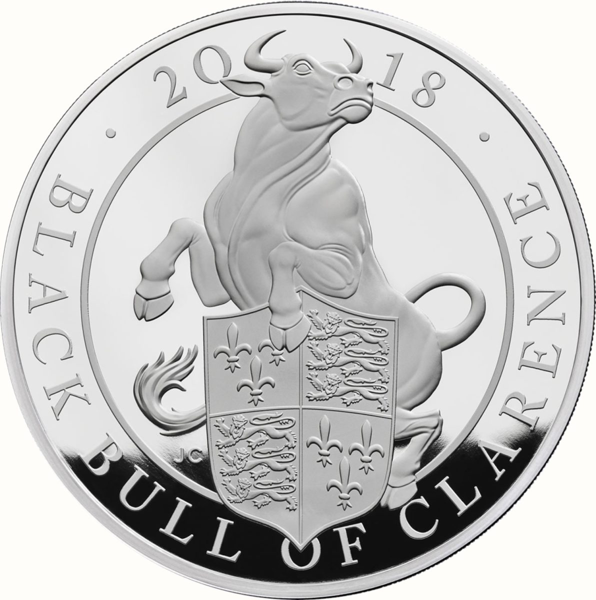 500 Pounds - Elizabeth II Black Bull of Clarence; Silver Proof