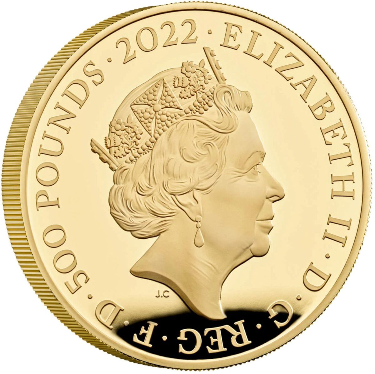 500 Pounds - Elizabeth II Edward VII; Gold Proof obverse