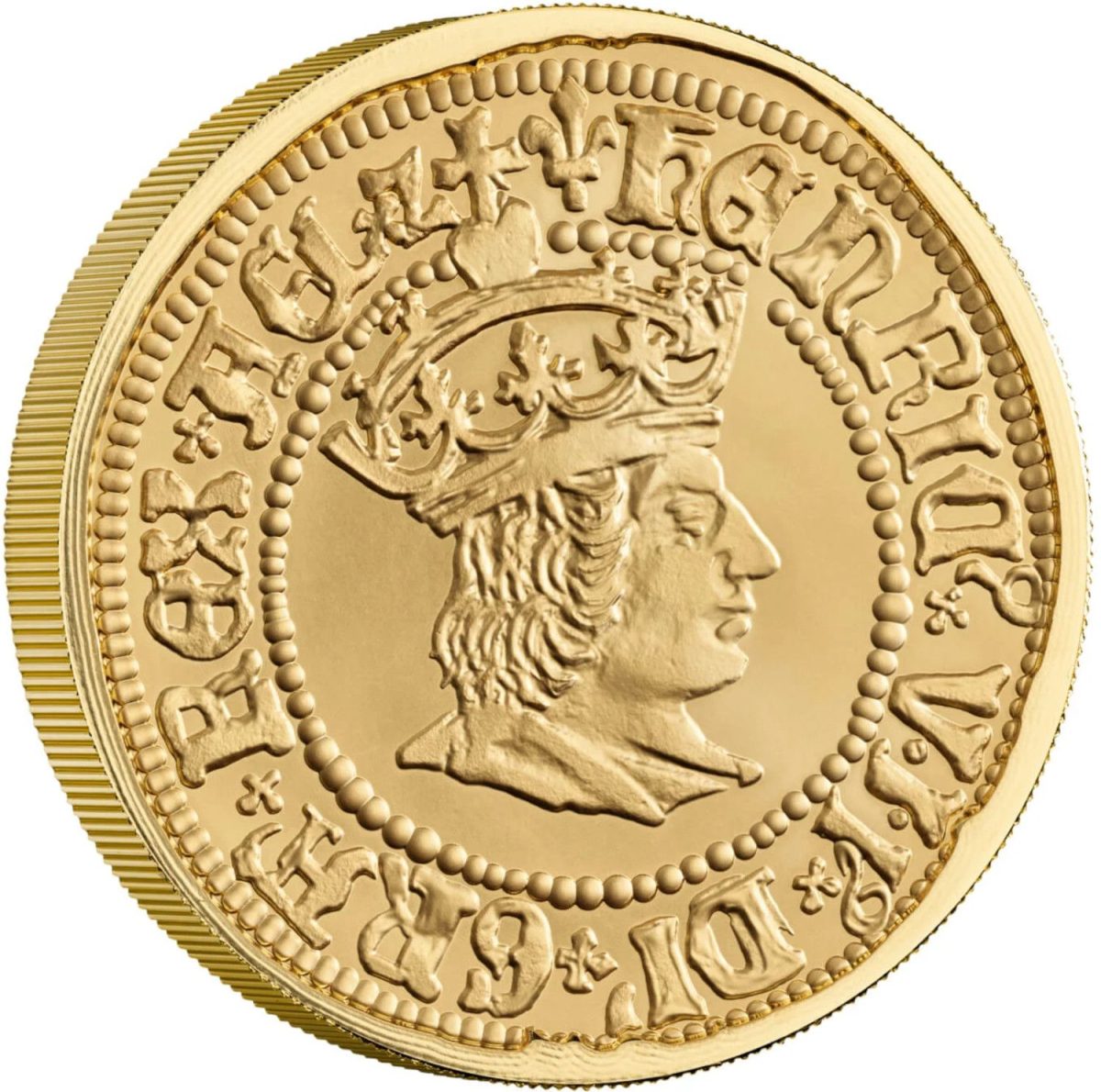 500 Pounds - Elizabeth II Henry VII; Gold Proof reverse