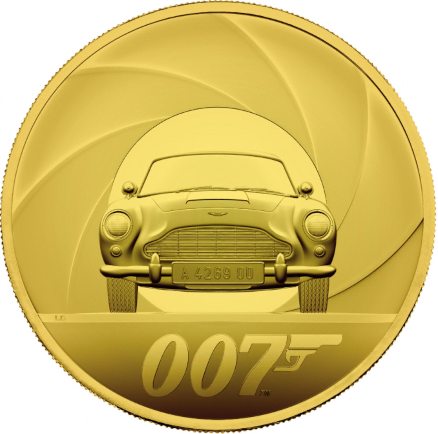 500 Pounds - Elizabeth II James Bond; Gold Piedfort reverse