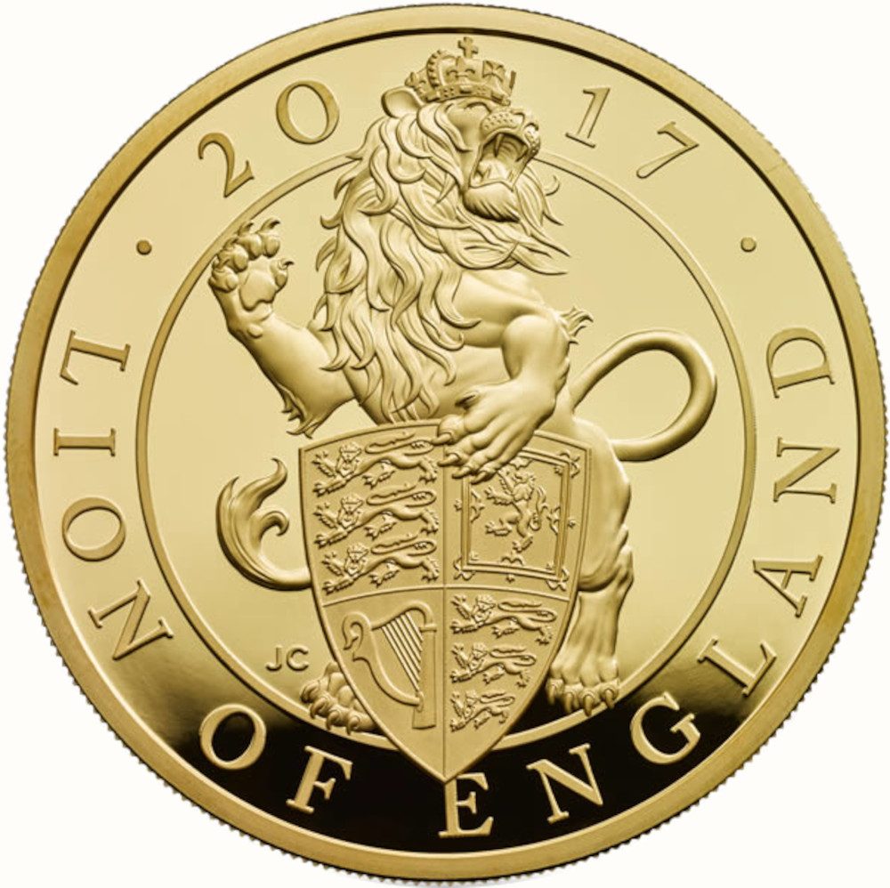 500 Pounds - Elizabeth II Lion of England; Gold Proof
