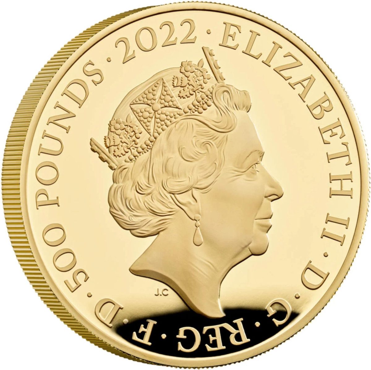 500 Pounds - Elizabeth II London; Gold Proof obverse