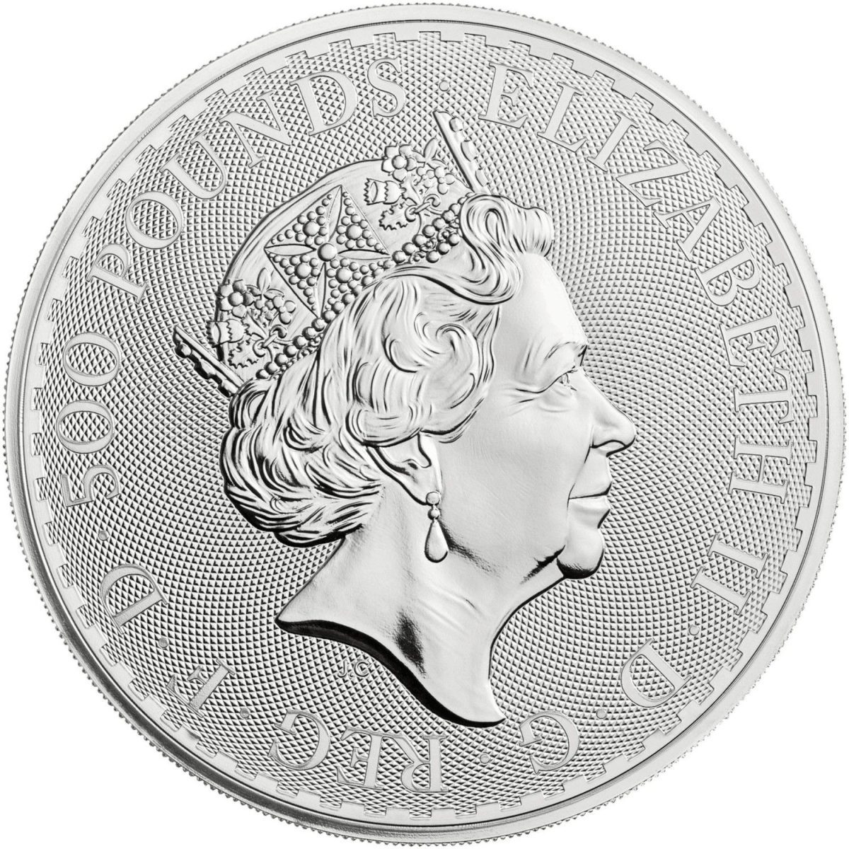 500 Pounds - Elizabeth II Posthumous; 5th portrait; 1 kg Fine Silver obverse