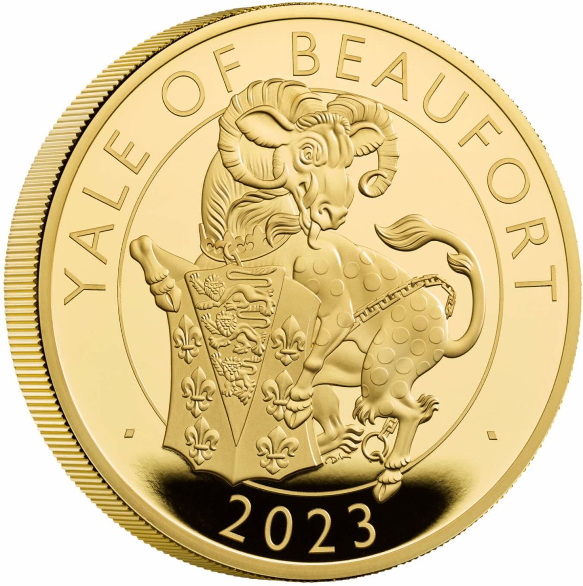 500 Pounds - Elizabeth II Posthumous; Yale of Beaufort; Gold Proof reverse