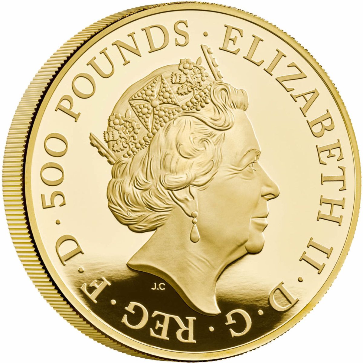 500 Pounds - Elizabeth II Posthumous; Year of the Rabbit; Gold Proof obverse