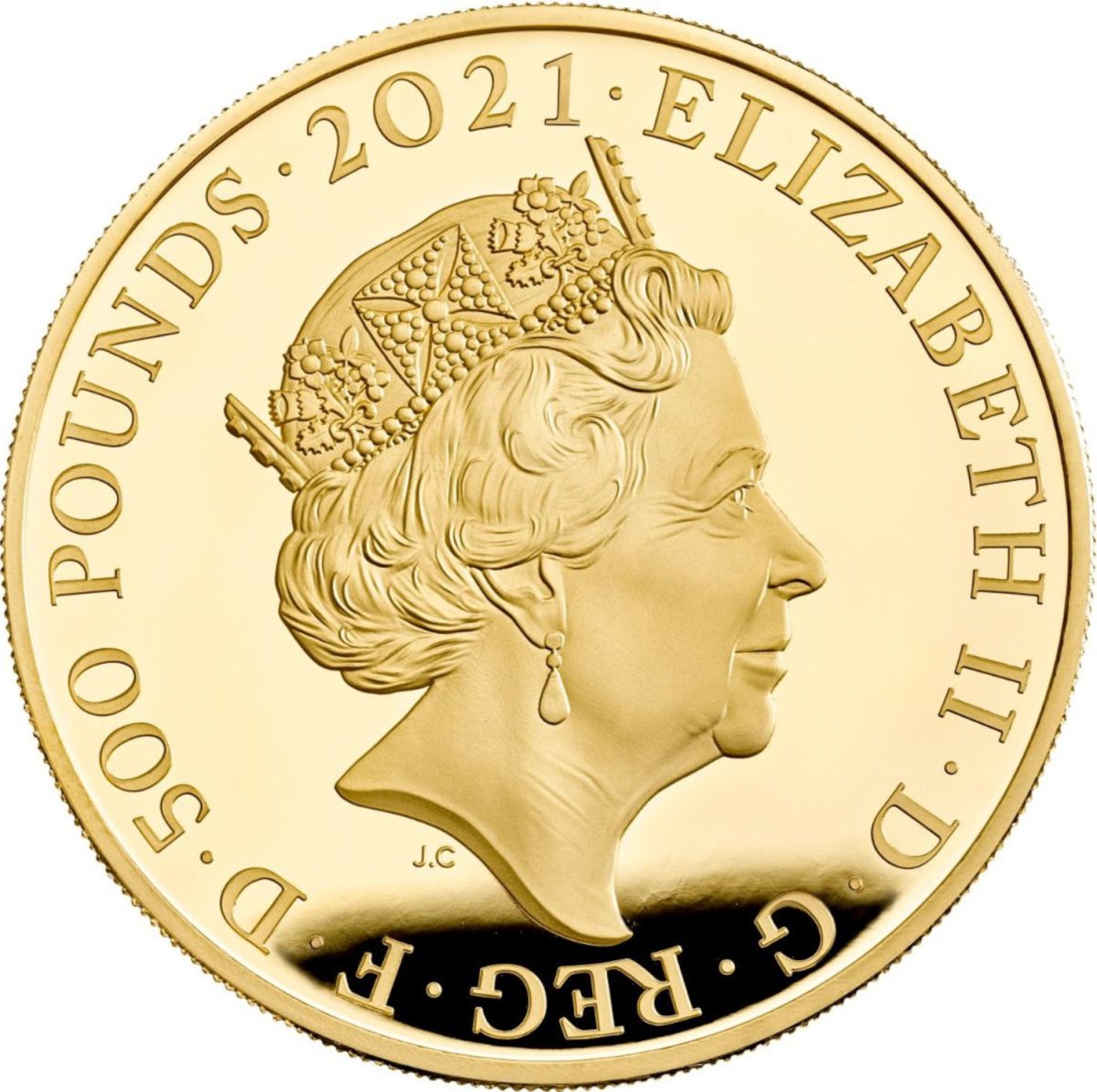 500 Pounds - Elizabeth II Prince Philip, Gold Proof obverse