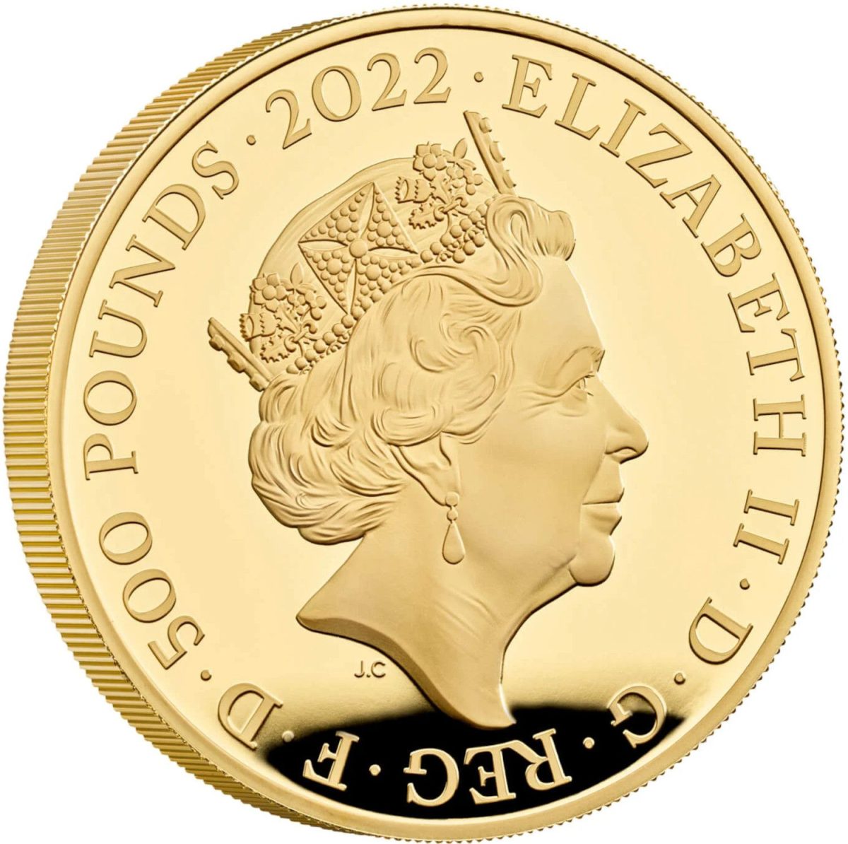 500 Pounds - Elizabeth II Prince William's Birthday; Gold Proof obverse