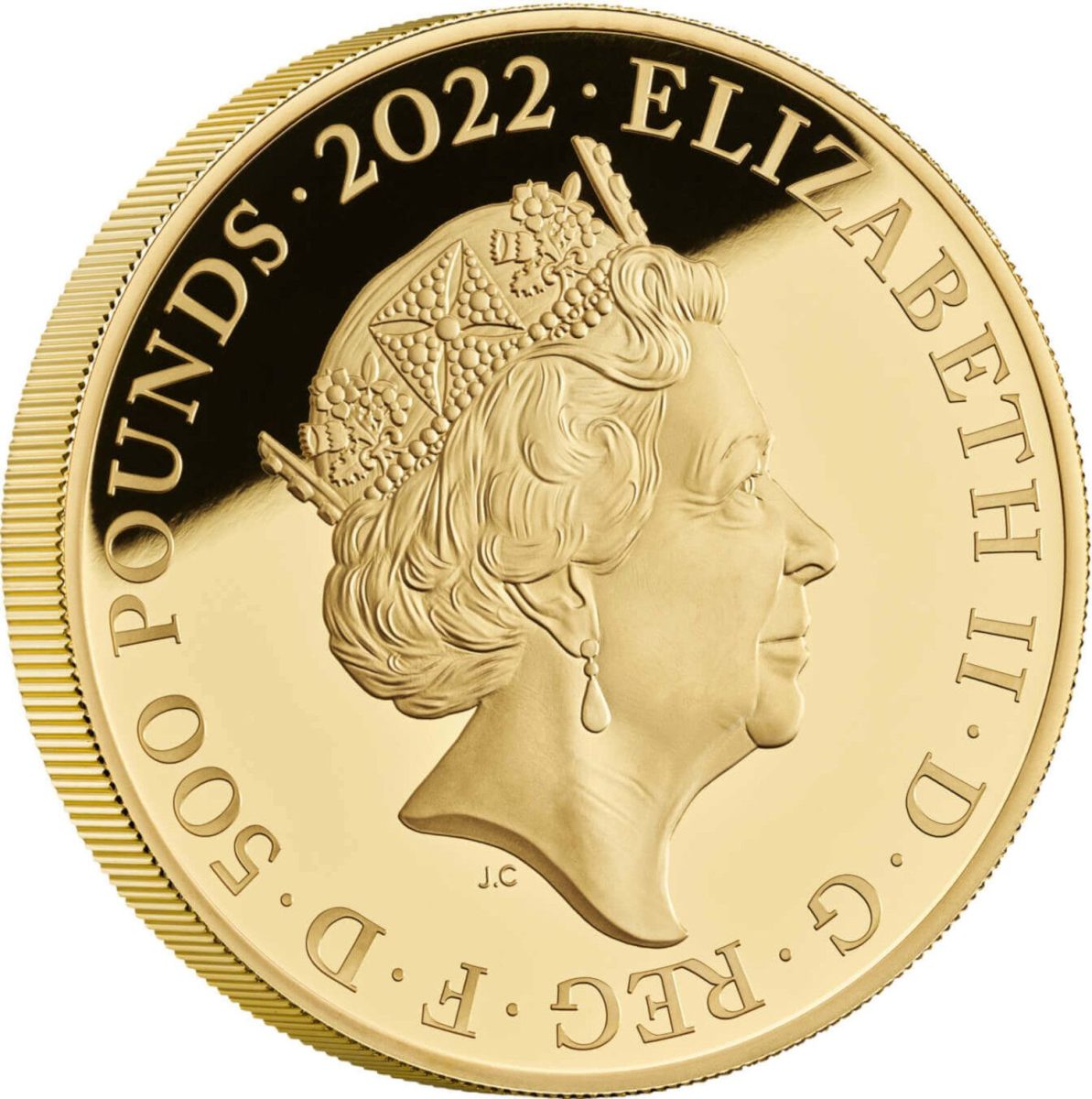 500 Pounds - Elizabeth II Rome; Gold Proof obverse
