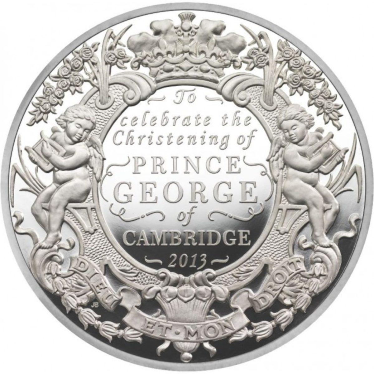 500 Pounds - Elizabeth II Royal Christening; Silver Proof